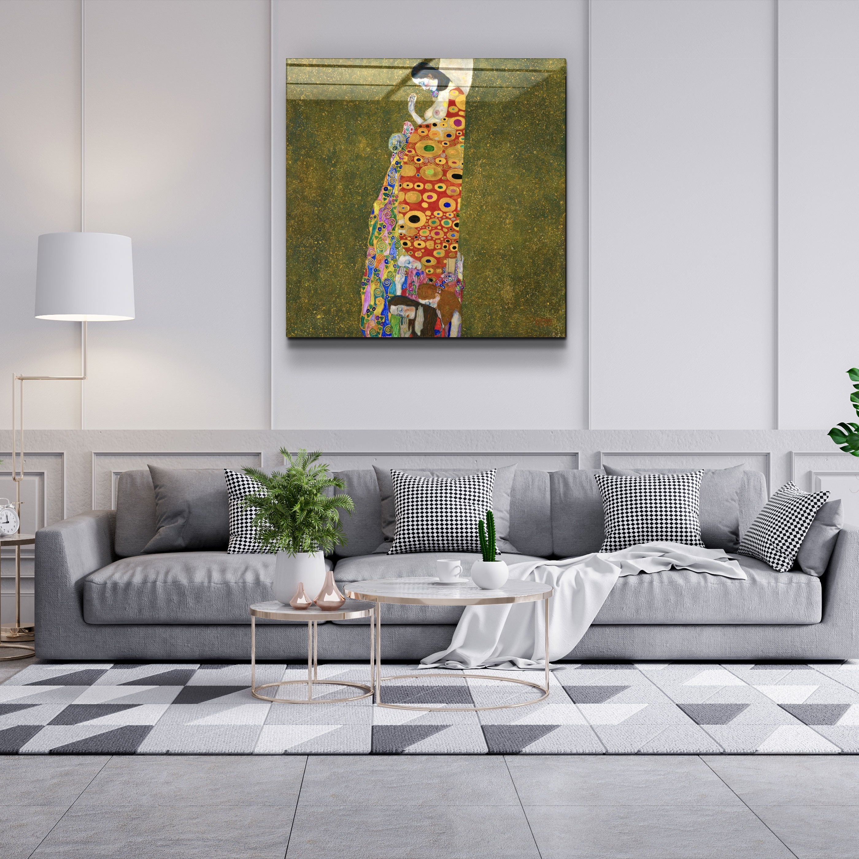 „Gustav Klimts Hoffnung II“. <tc>Glasbild</tc>