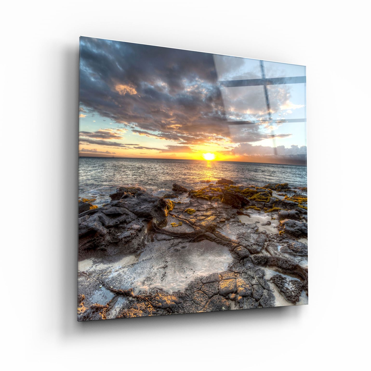 ・"Sunset Sea"・Glass Wall Art