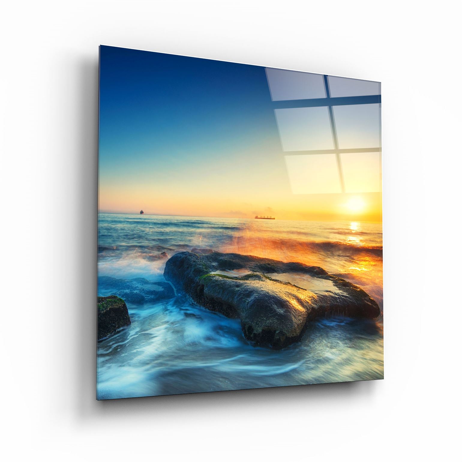 ・"Sunset"・Glass Wall Art