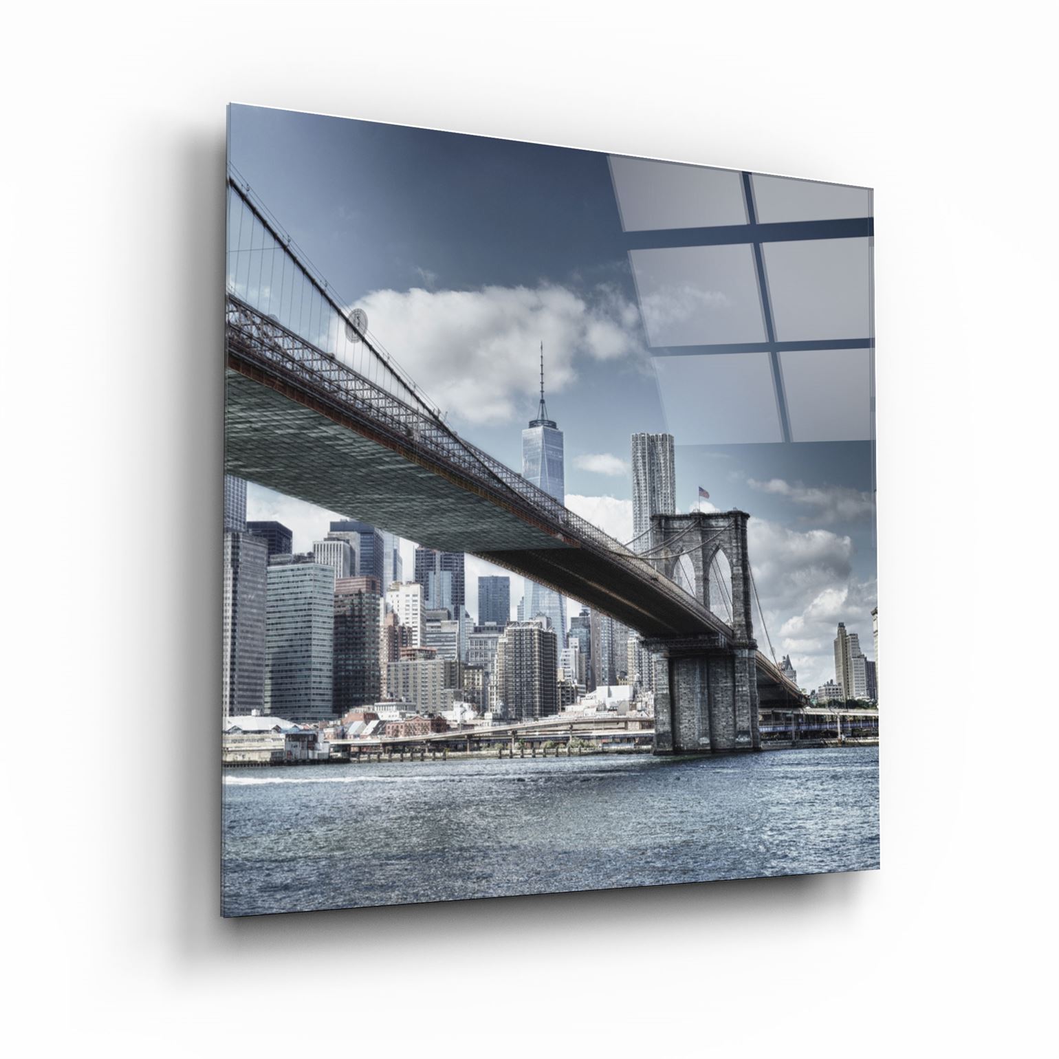 ・"Brooklyn Bridge"・Glass Wall Art