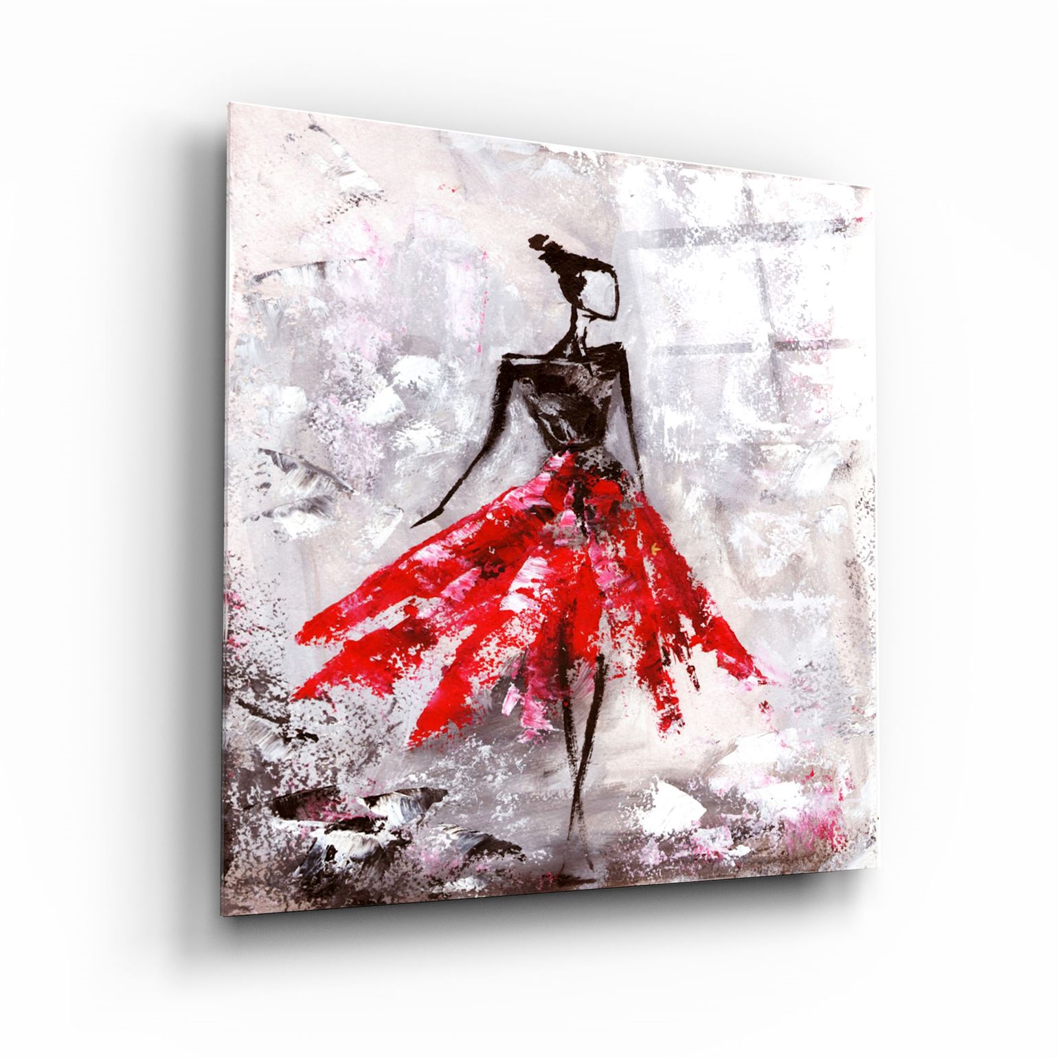 ・"Woman (Red)"・Glass Wall Art