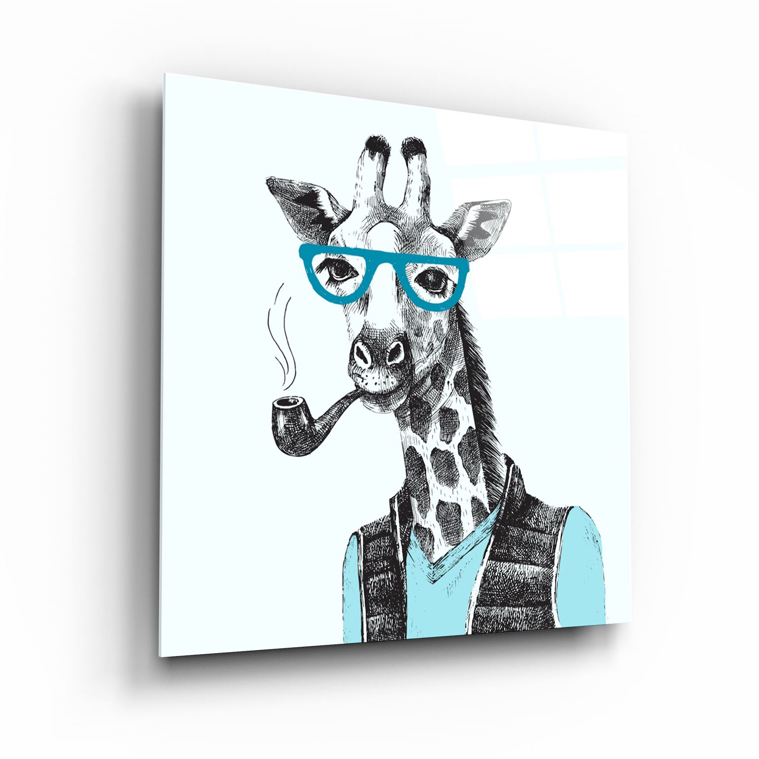 ・„Buchtgiraffe“・<tc>Glasbild</tc>