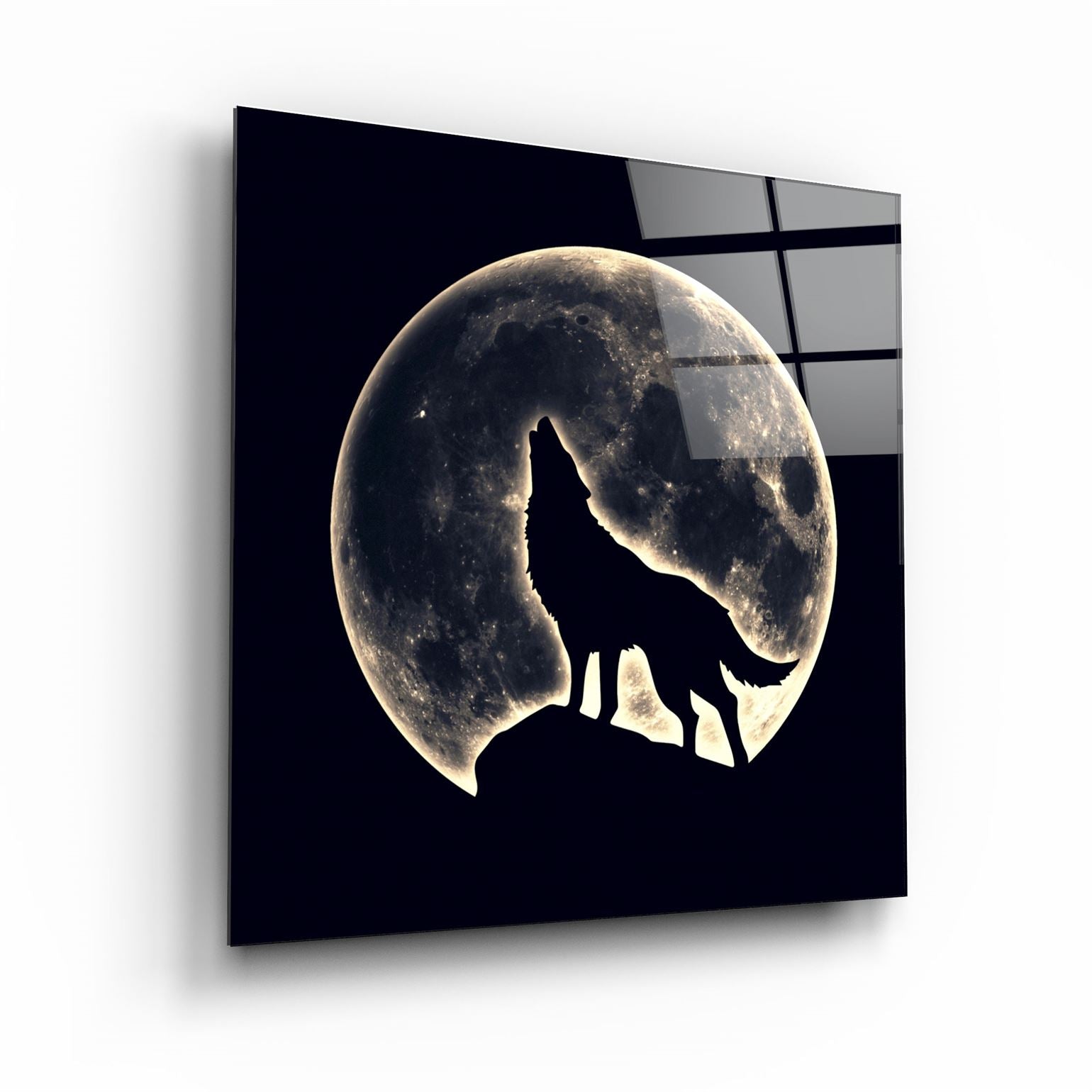 ・"Full Moon"・Glass Wall Art