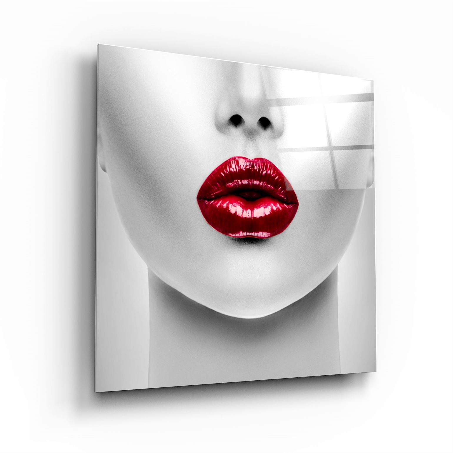 ・„Rote Lippen“・<tc>Glasbild</tc>