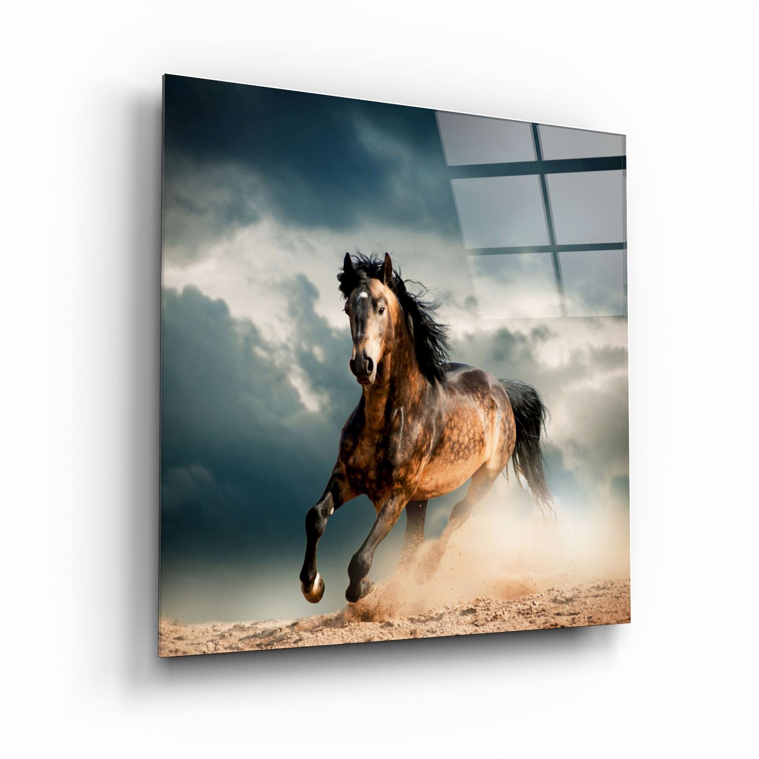 ・"Running Horse"・Glass Wall Art