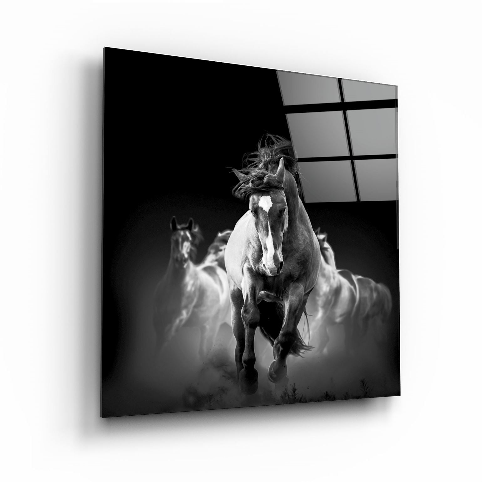 ・"Running Horse"・Glass Wall Art