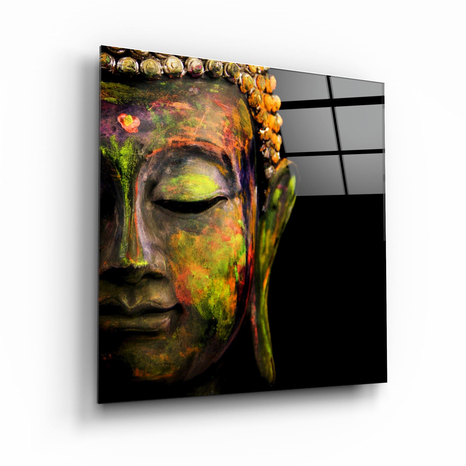 ・"Buddha"・Glass Wall Art