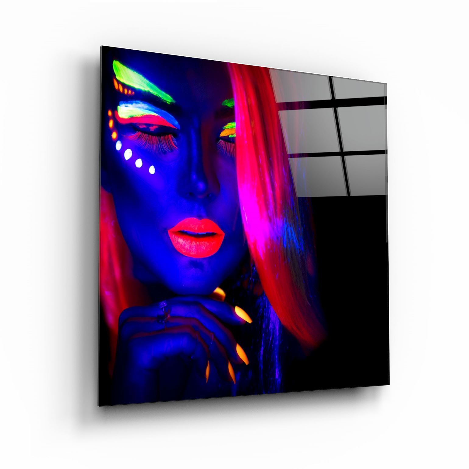 ・"Neon Dancer"・Glass Wall Art