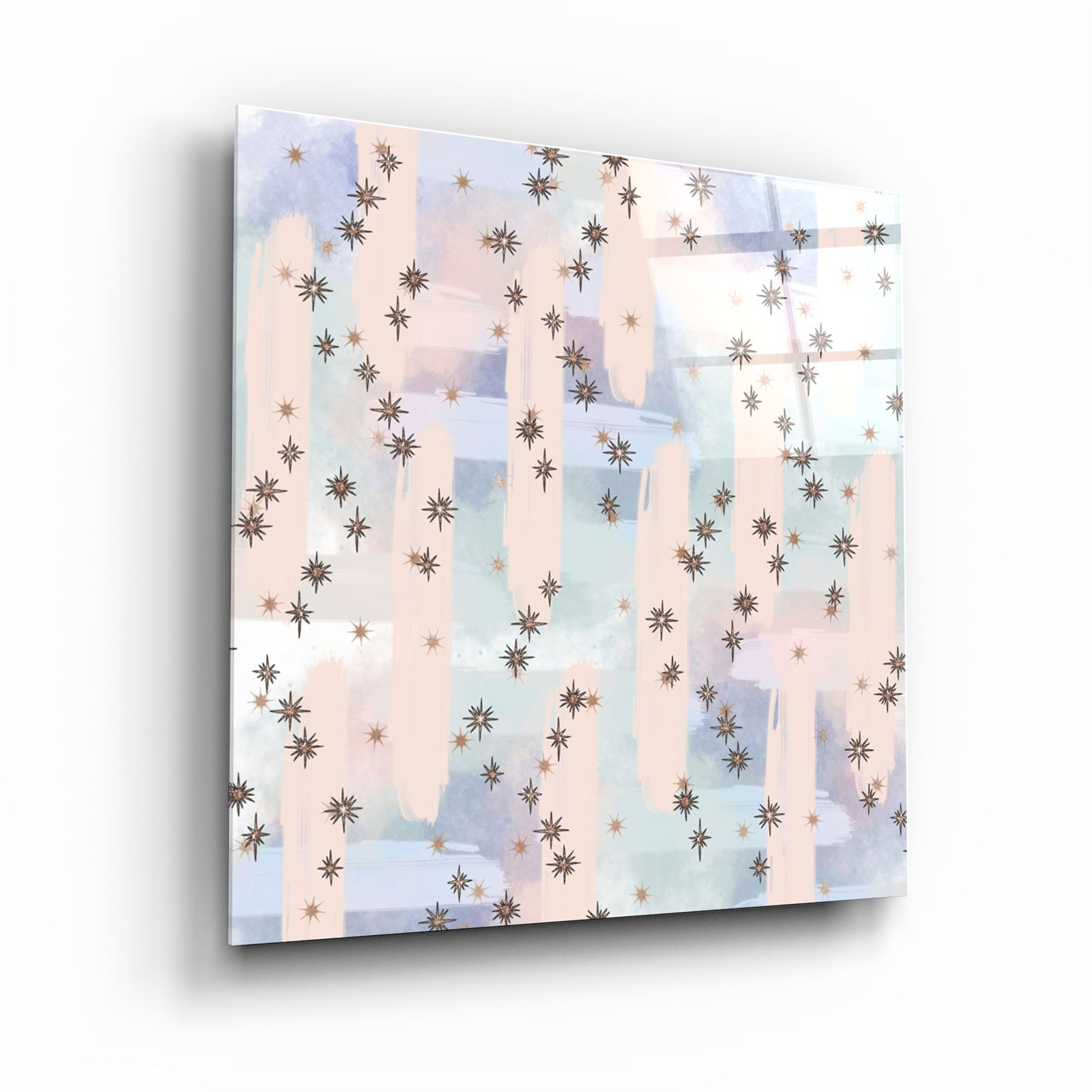 ."Pastel Abstract 5". Glass Wall Art