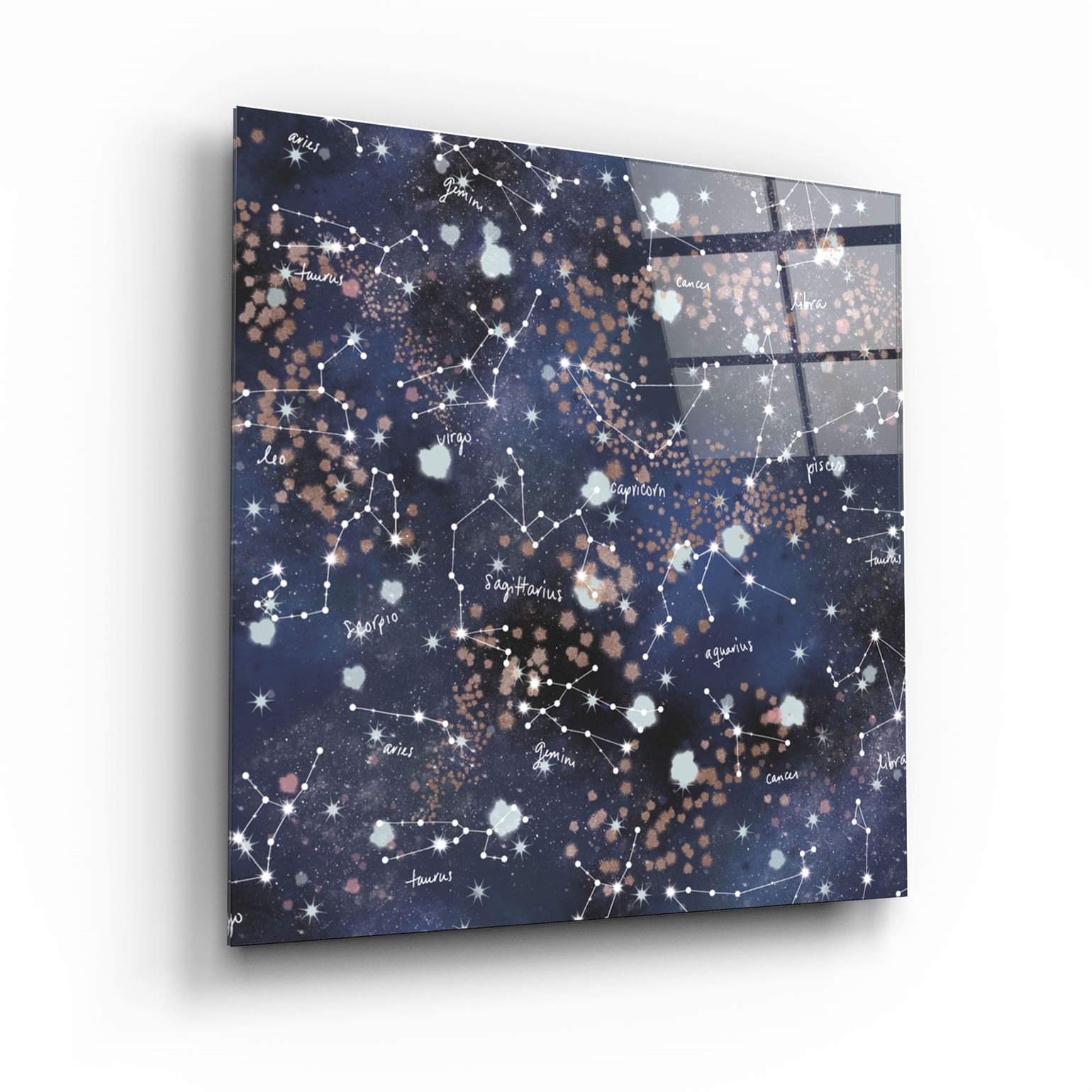 ・"Stars and Zodiacs"・Glass Wall Art