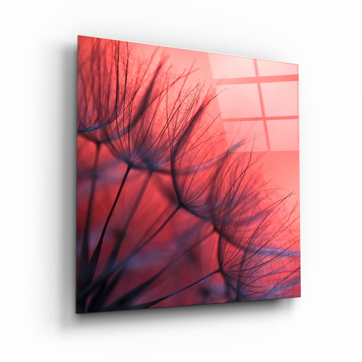 ・"Flower & Sunset"・Glass Wall Art