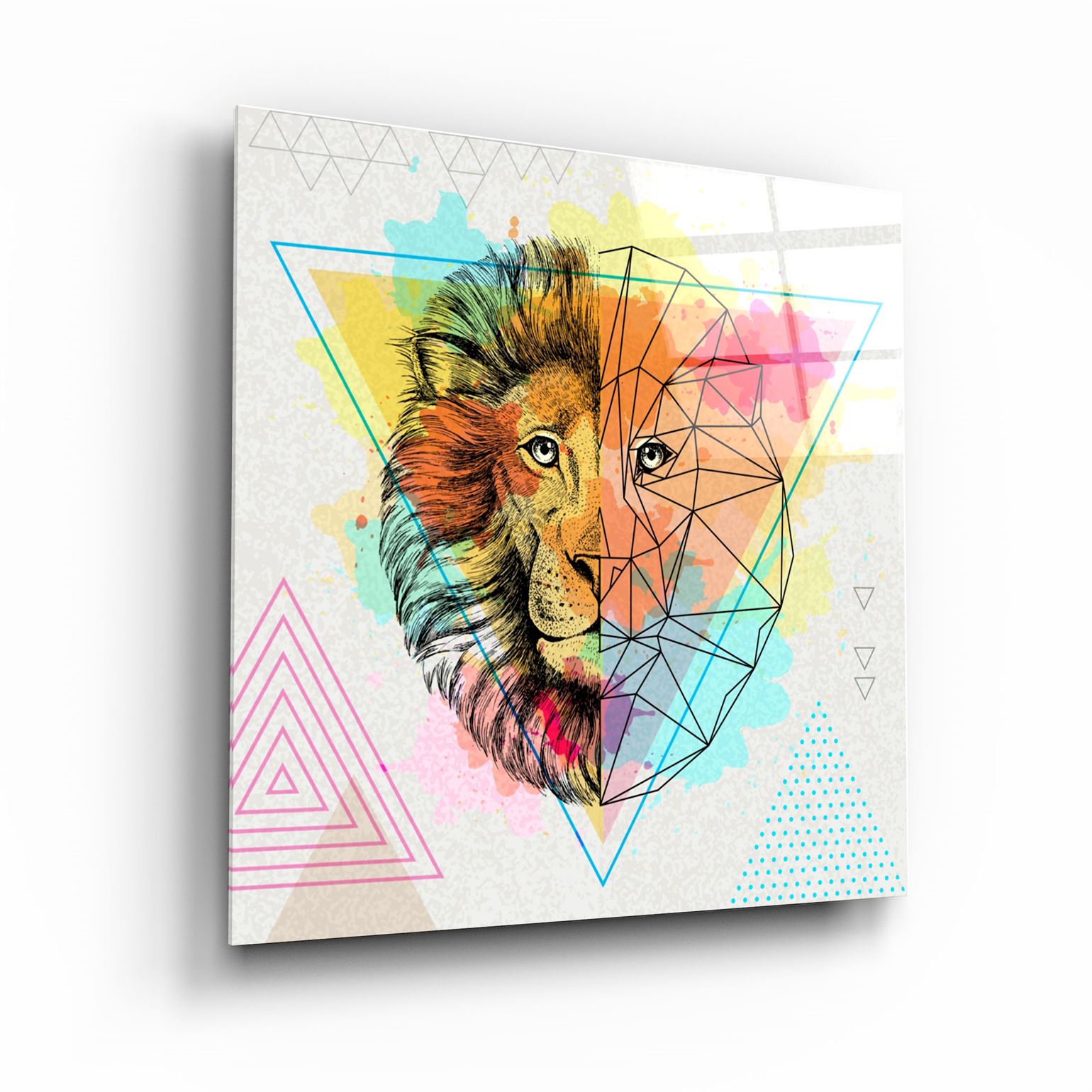 ・"Astro Lion"・Glass Wall Art