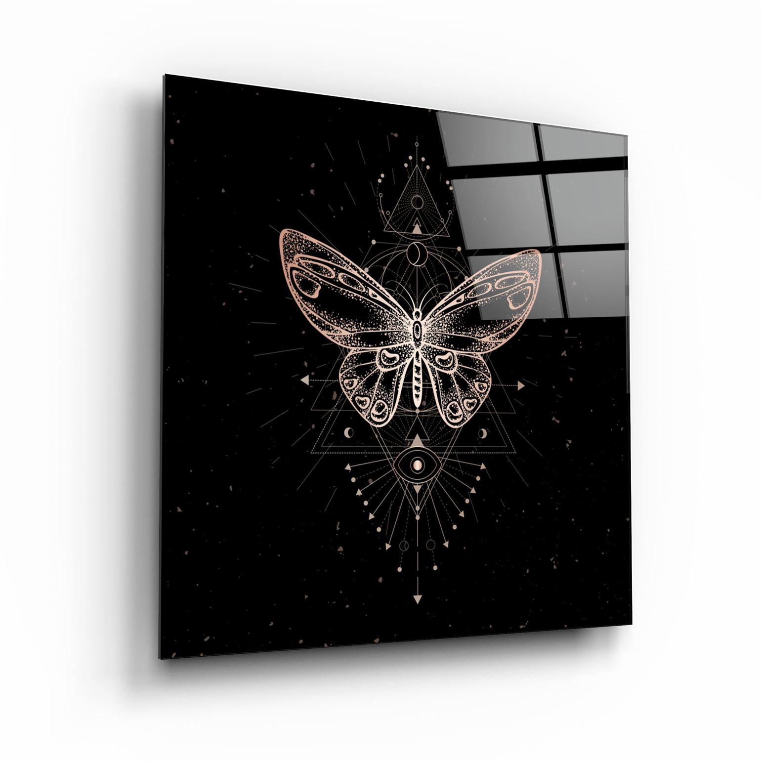 ・"Butterfly Signs"・Glass Wall Art