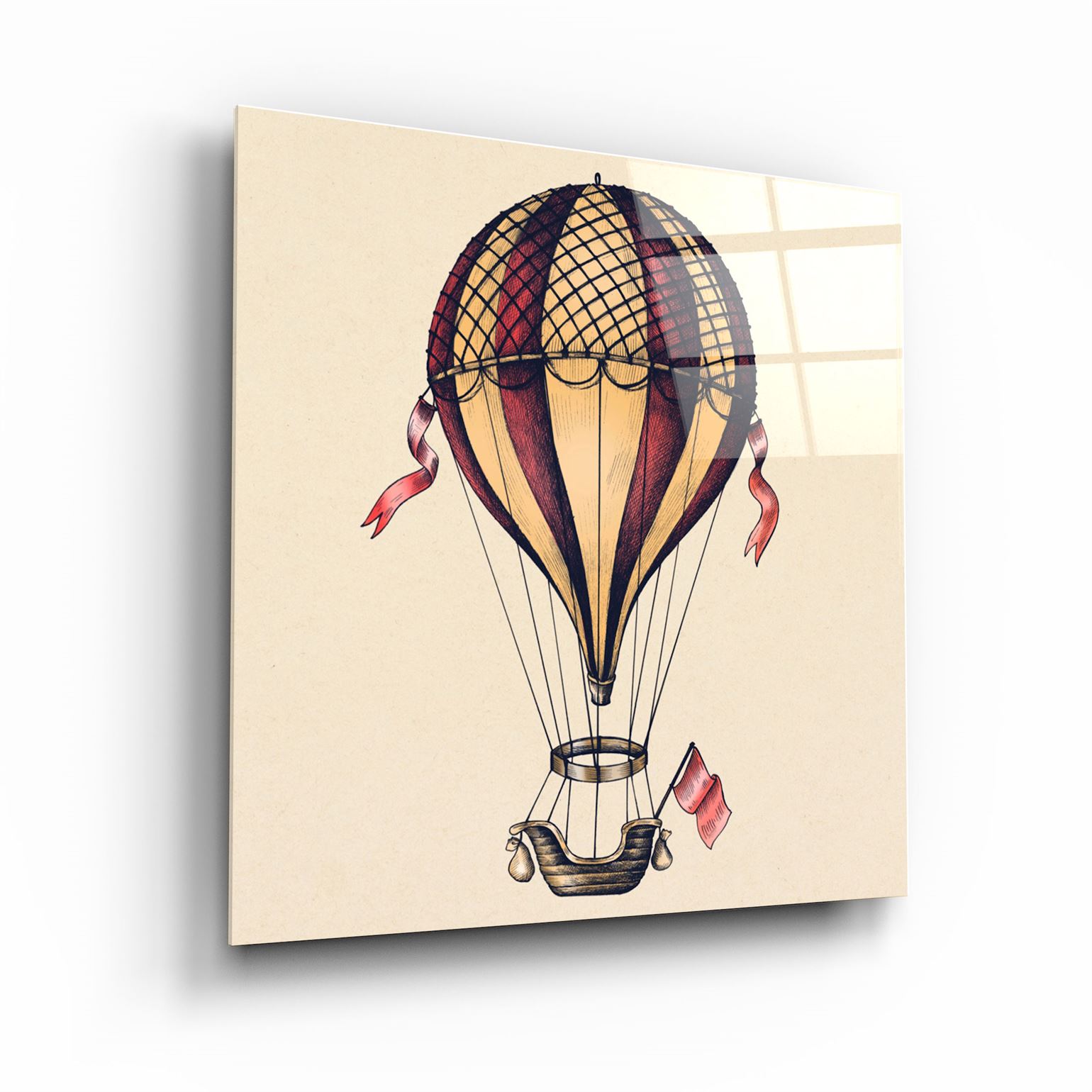 ・"The Baloon"・Glass Wall Art