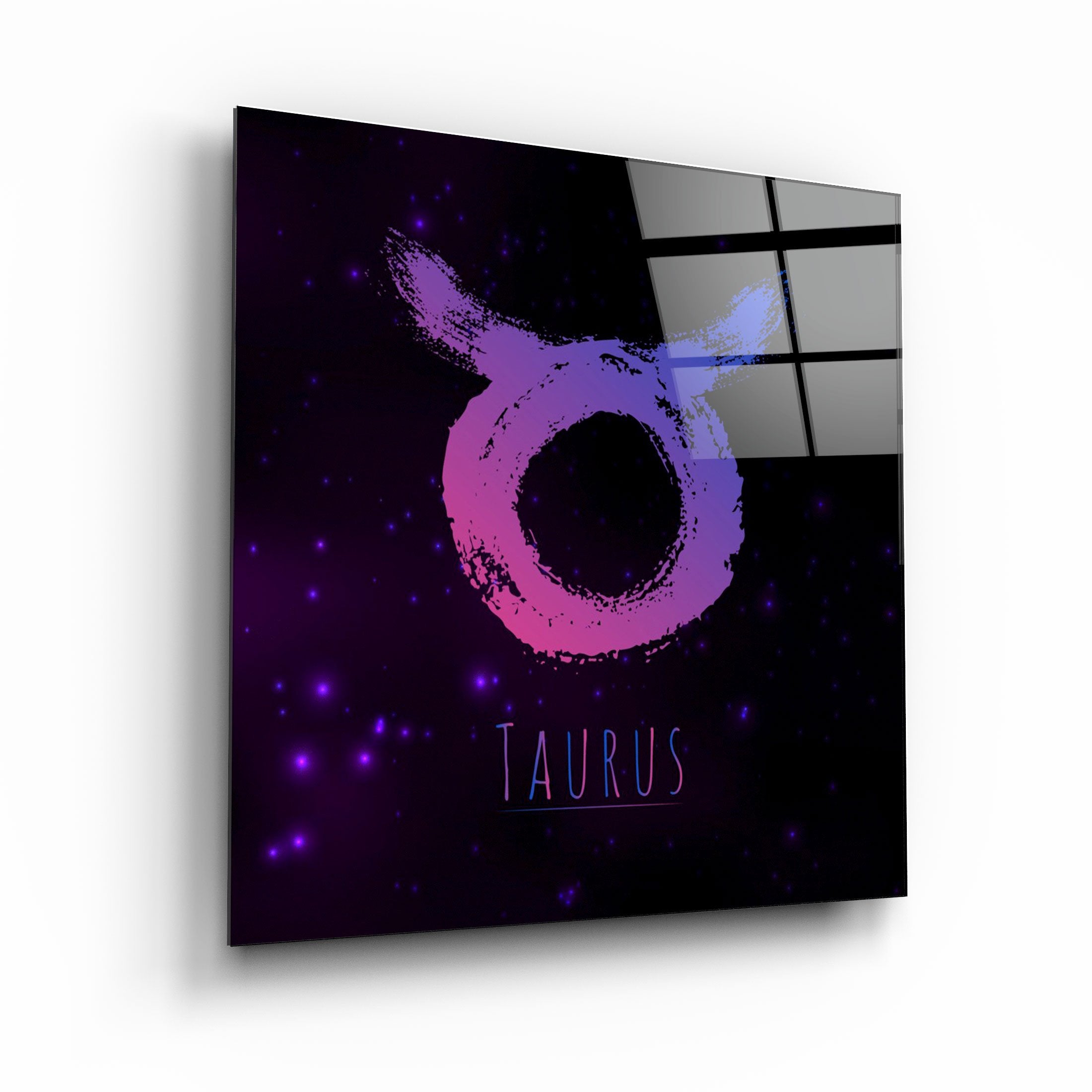 ."Zodiac V2 - Taurus". Glass Wall Art