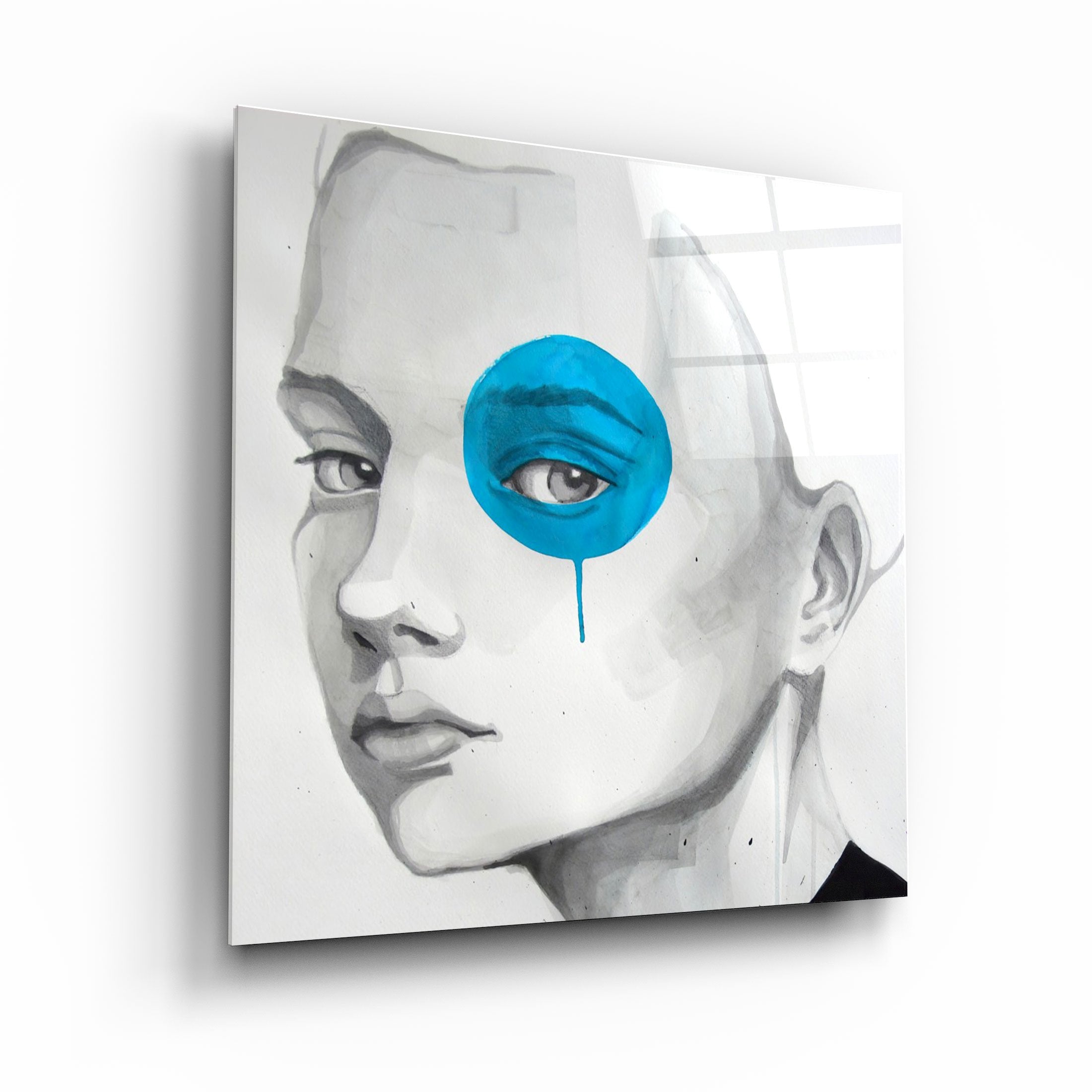 ・„Blaues Auge“・<tc>Glasbild</tc>