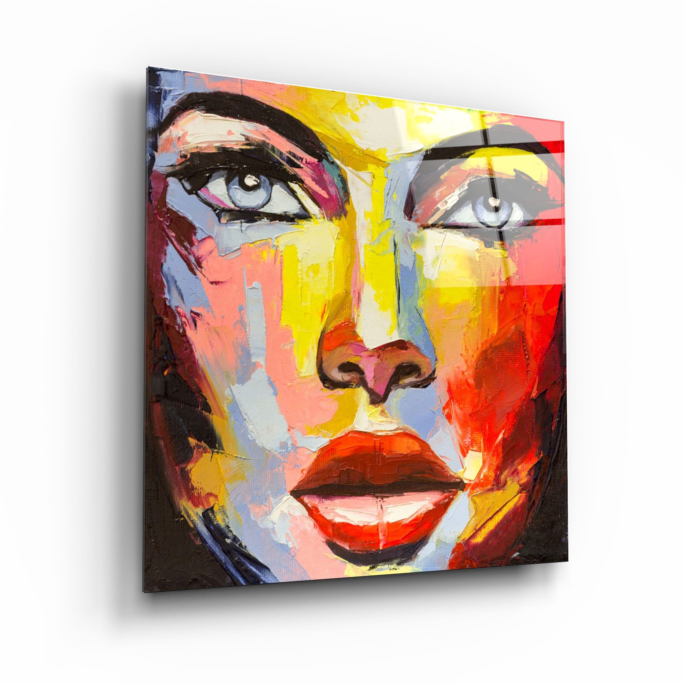 ・"Abstract Woman Portrait"・Glass Wall Art
