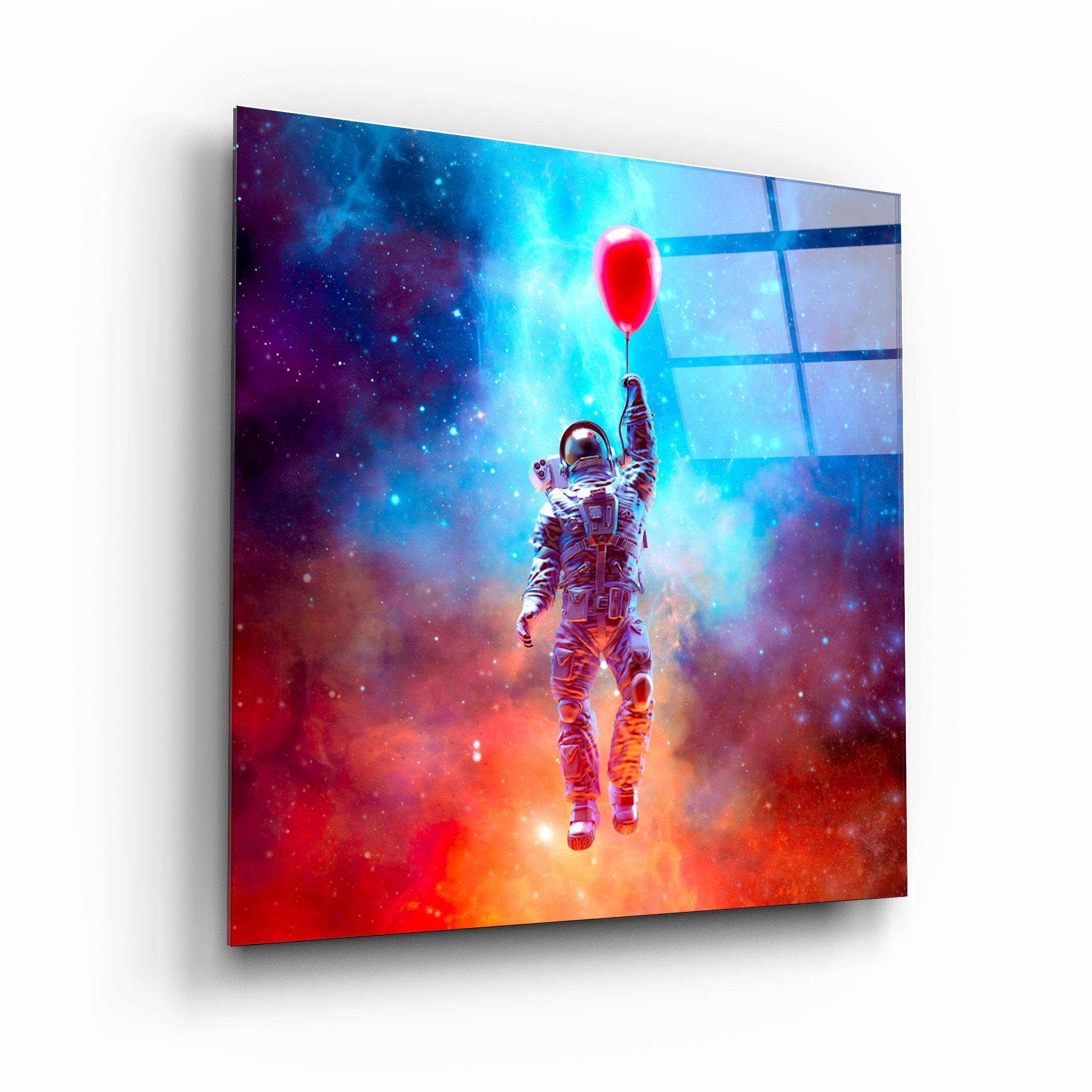 ・"Astronaut in the Sky and Baloon"・Glass Wall Art
