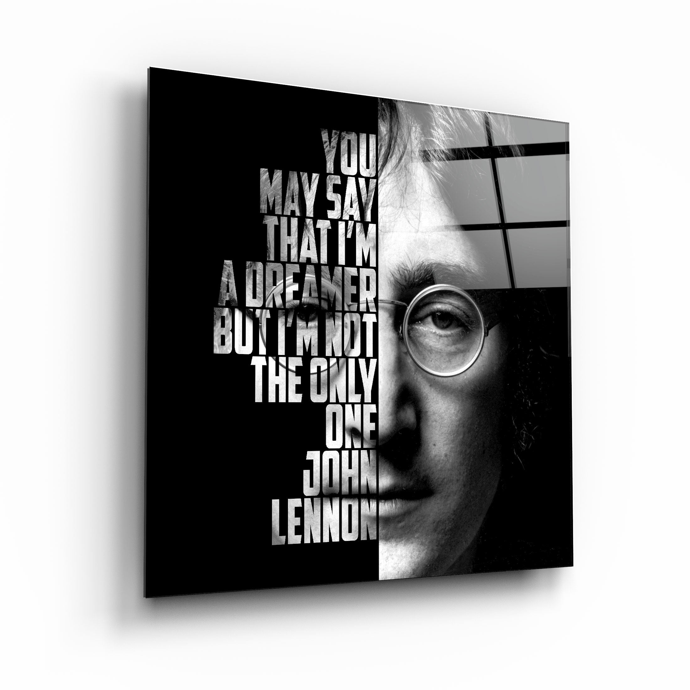 ・"John Lennon"・Art mural en verre de la collection Designers