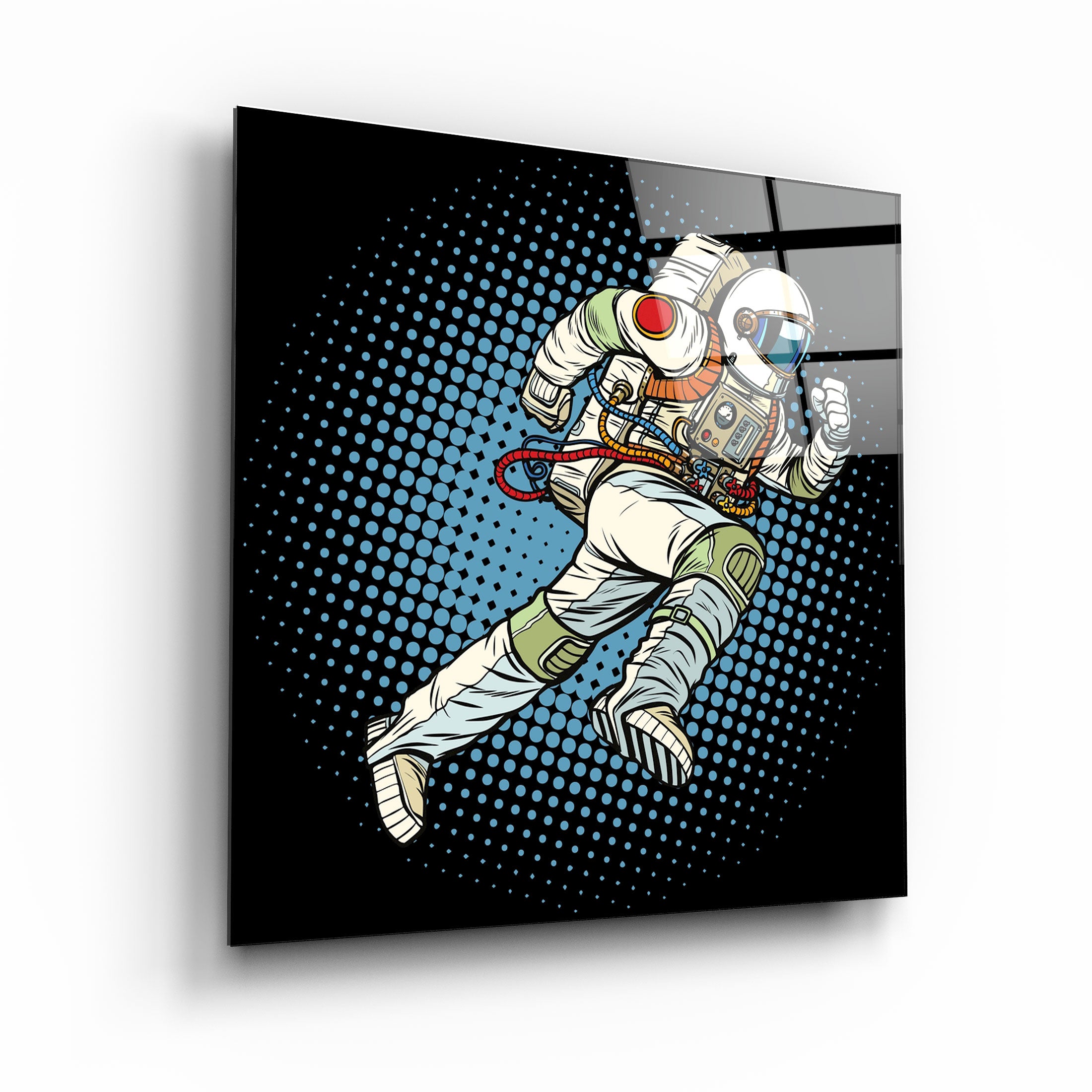 ・"Astronaute de dessin animé"・Art mural en verre