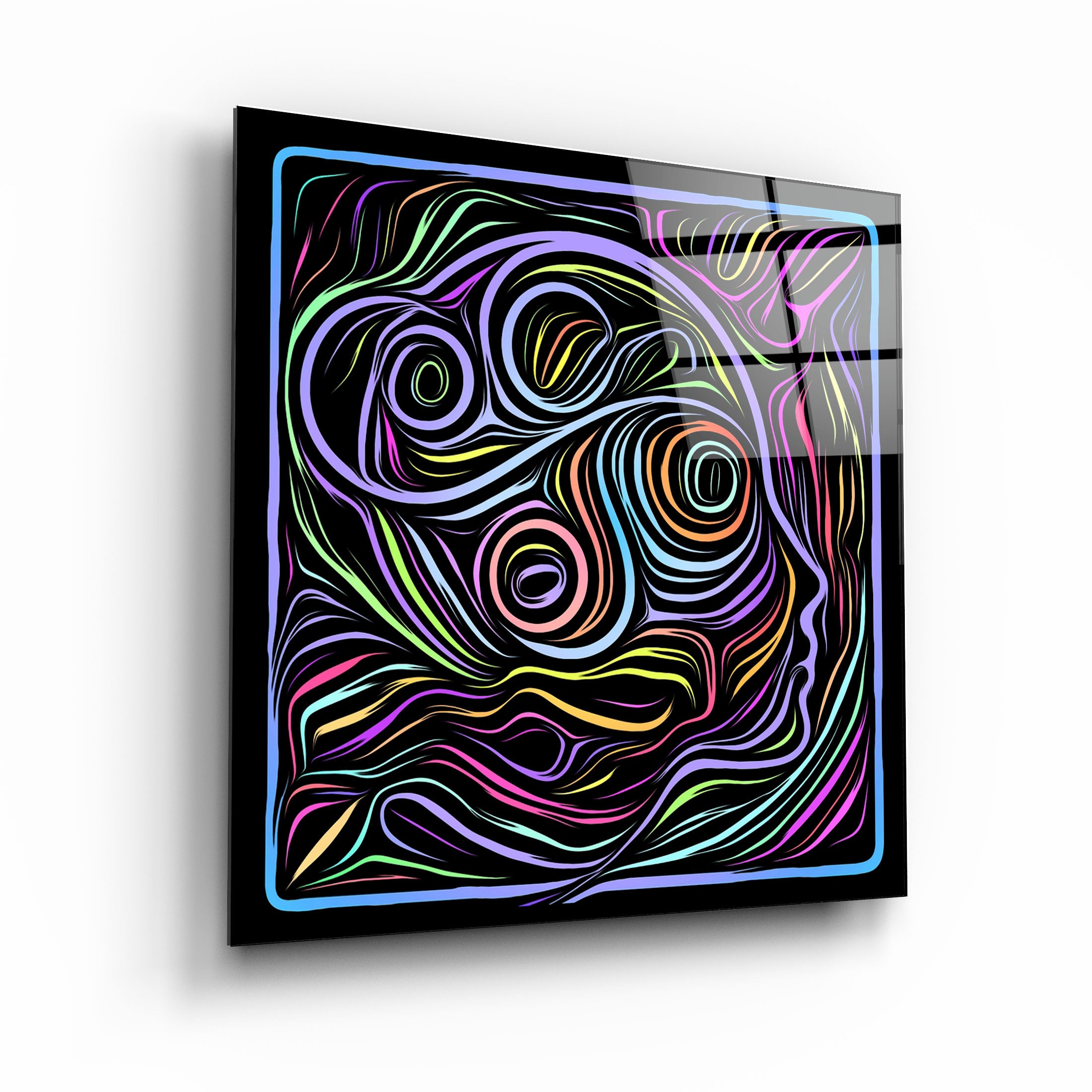 ・„Rainbow Line Faces V3“・<tc>Glasbild</tc>