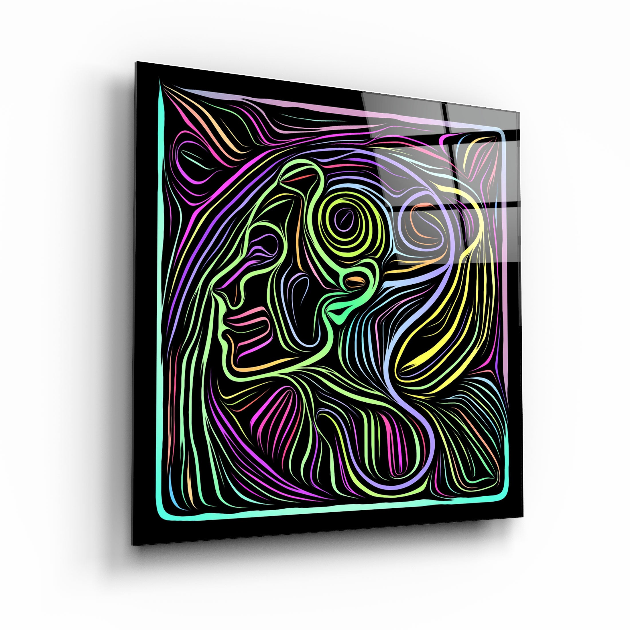 ・„Rainbow Line Faces V7“・<tc>Glasbild</tc>