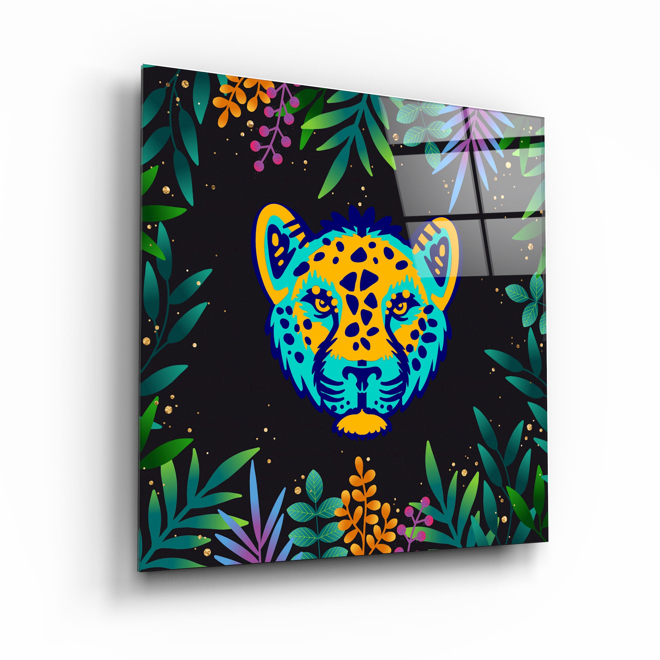 ・"Animal Republic-Cheetah"・Designers Collection Glass Wall Art