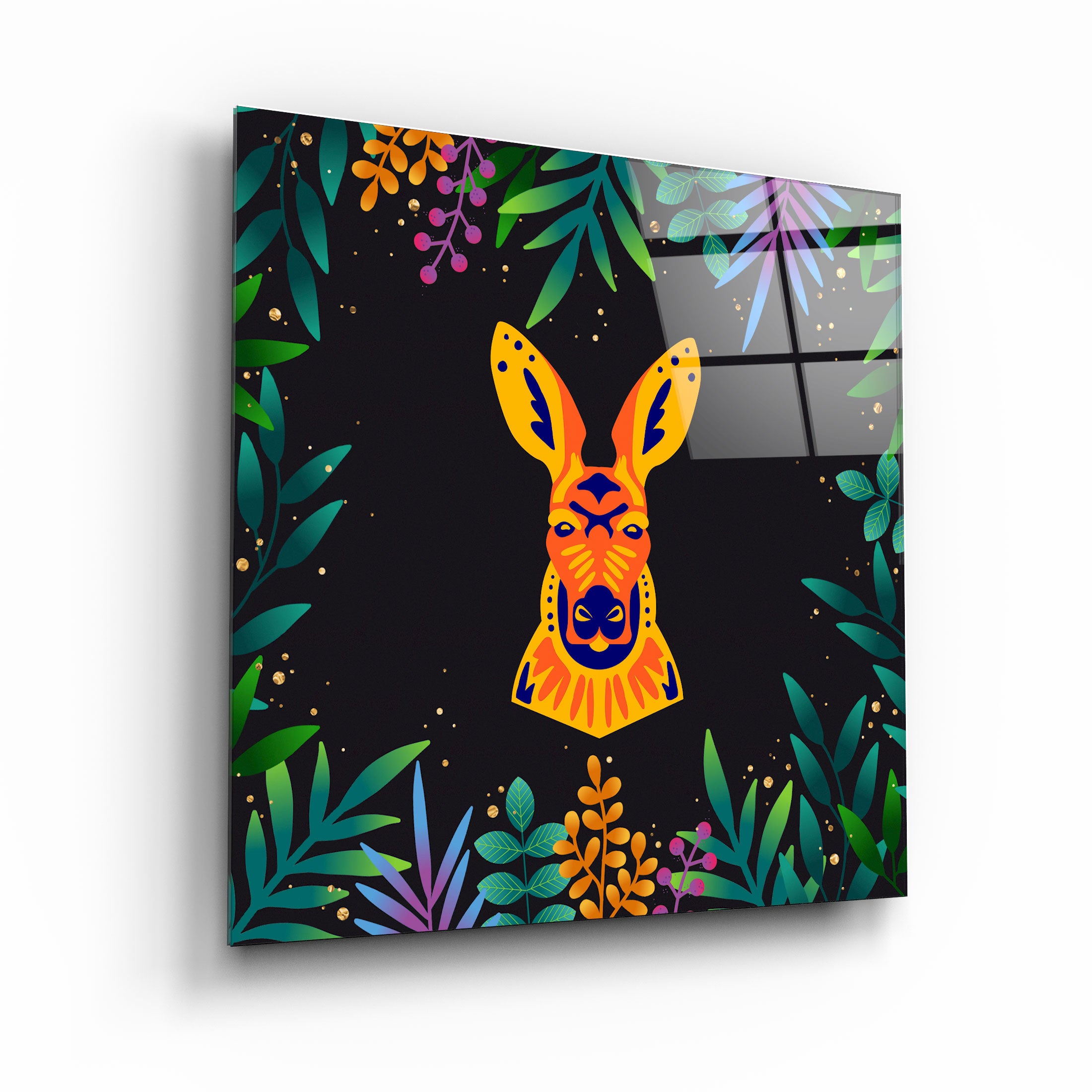 ・"Animal Republic-Kangourou"・Art mural en verre de la collection Designers