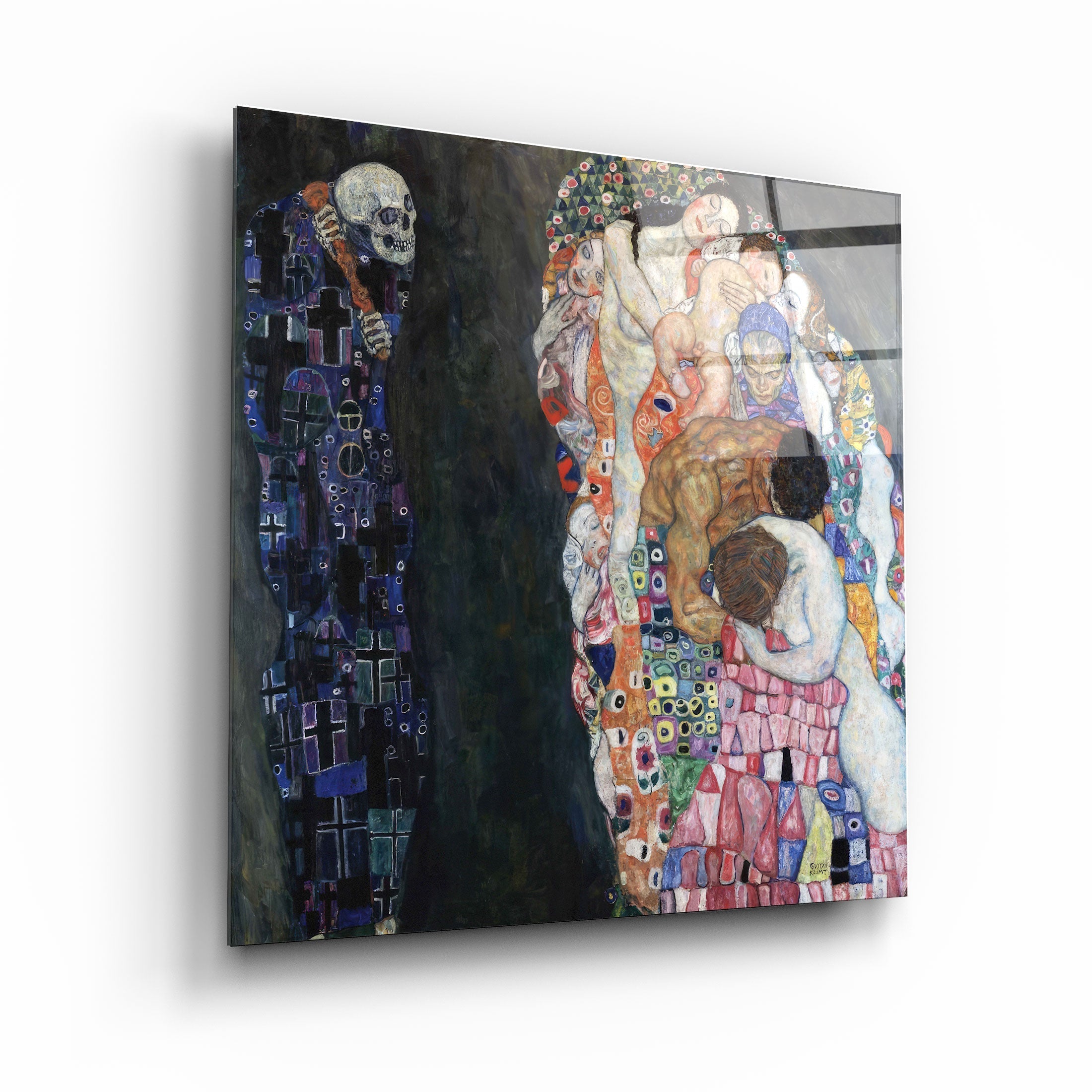 „Gustav Klimts Tod und Leben (1910–1915)“. <tc>Glasbild</tc>