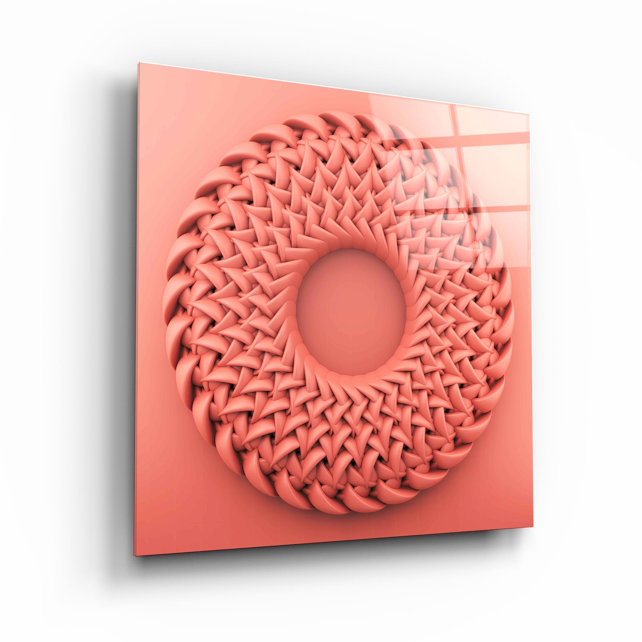 .."Tricot circulaire abstrait V3". Art mural en verre de la collection du designer