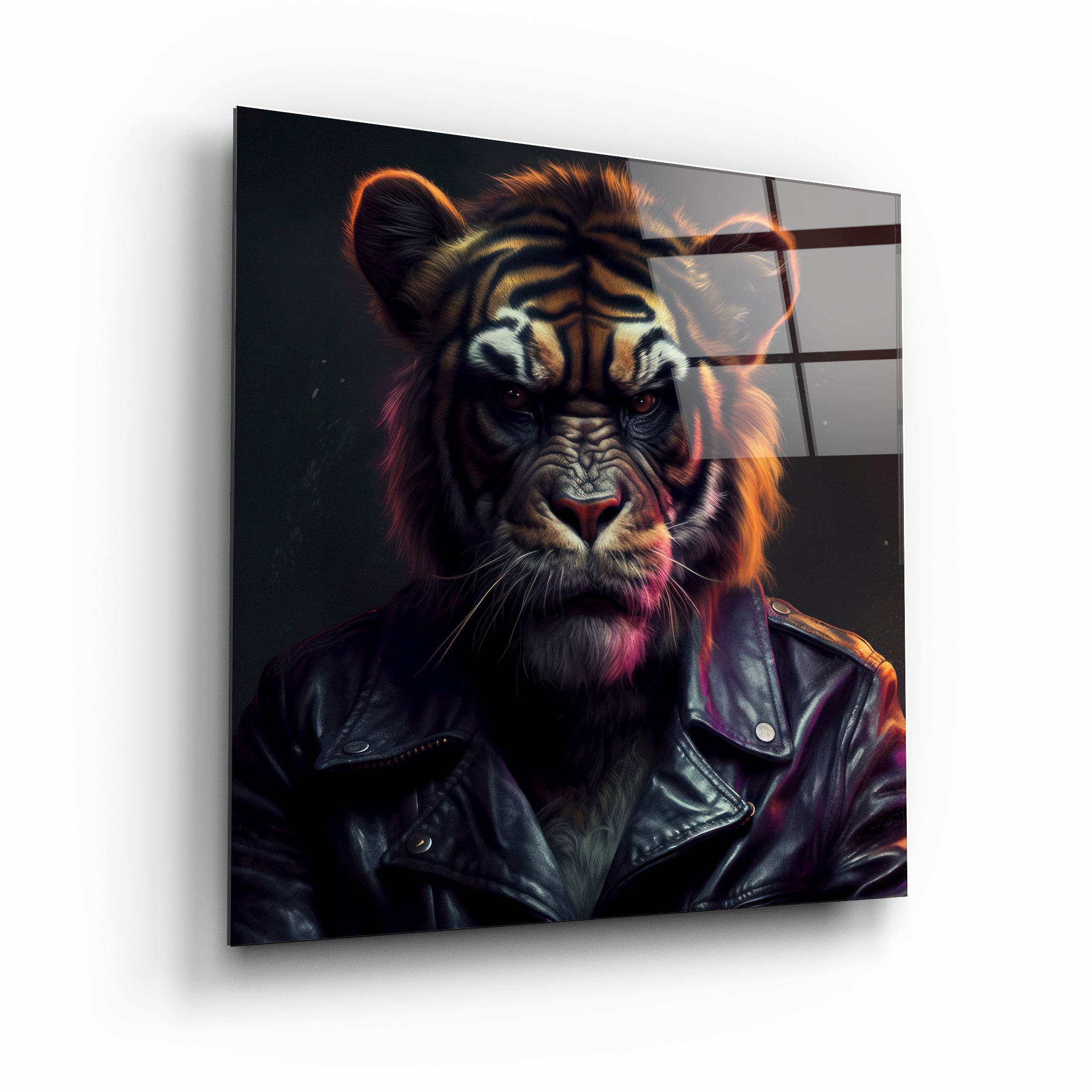 "Singe Tigre". Art mural en verre de la collection Designers