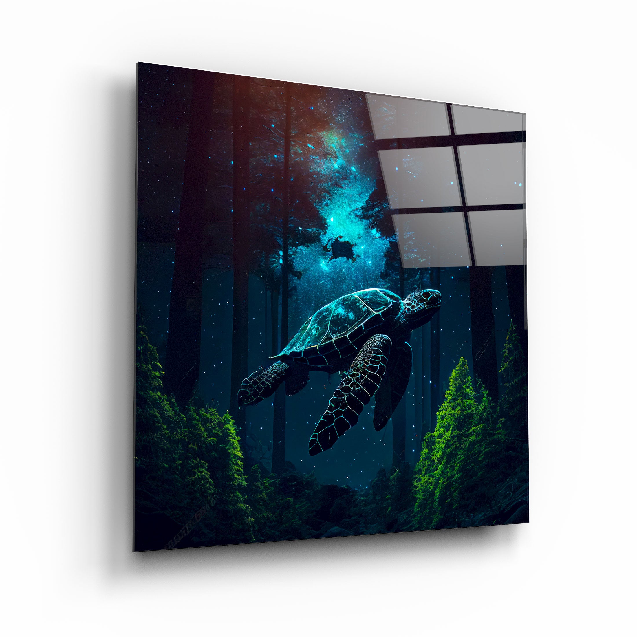 ."Turtle". Designers Collection Glass Wall Art