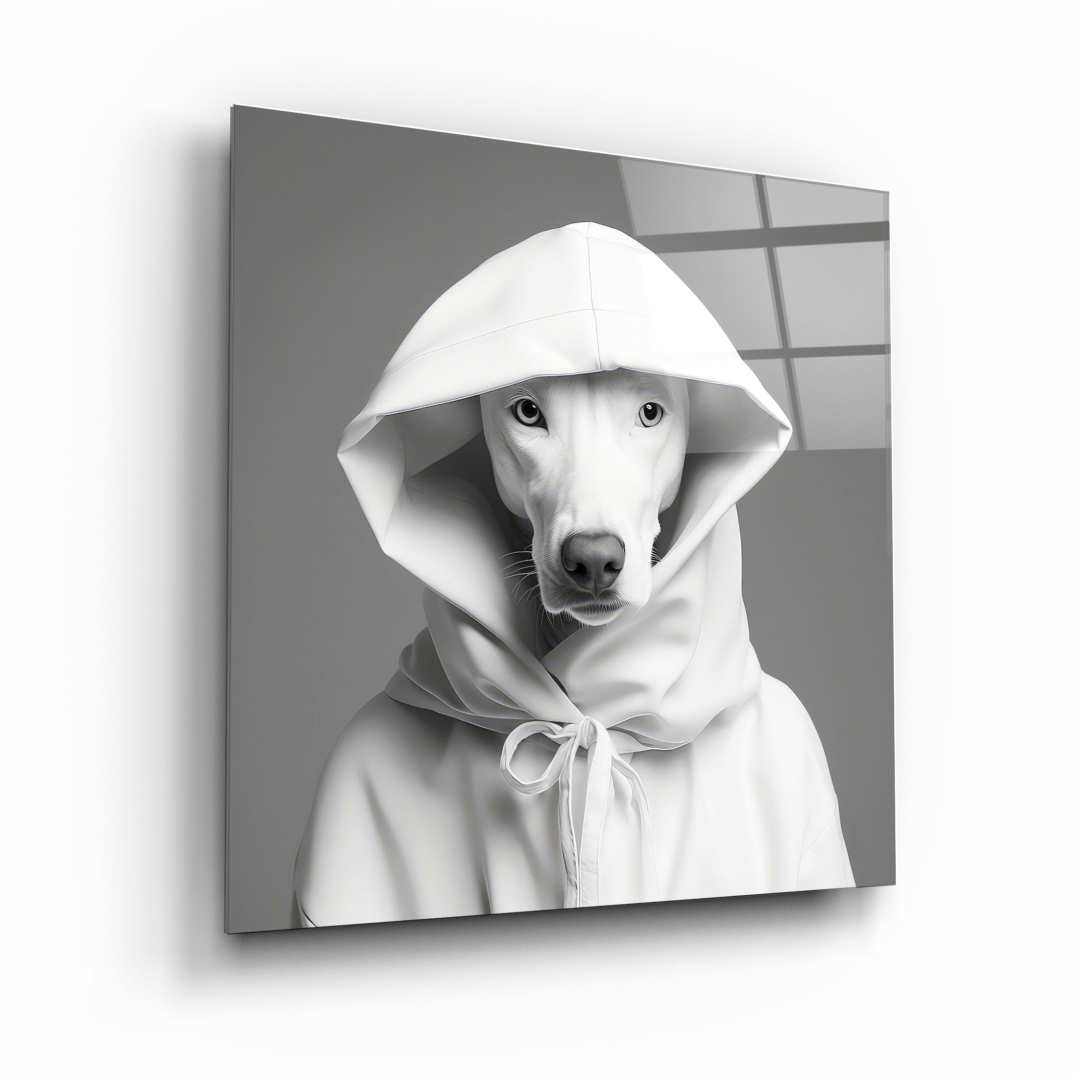 „Stilvolle Hunde – V1“. Designerkollektion <tc>Glasbild</tc>