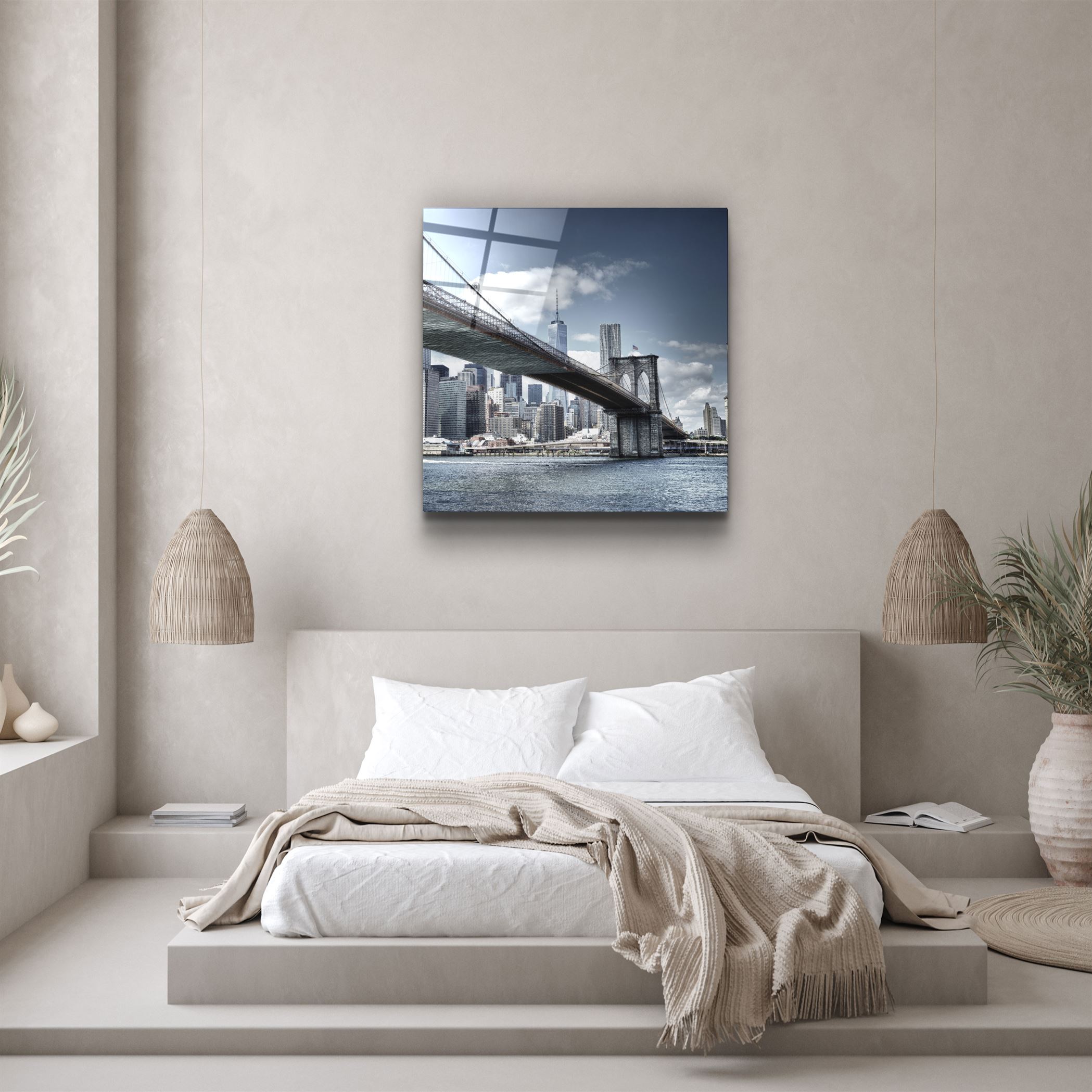 ・"Brooklyn Bridge"・Glass Wall Art