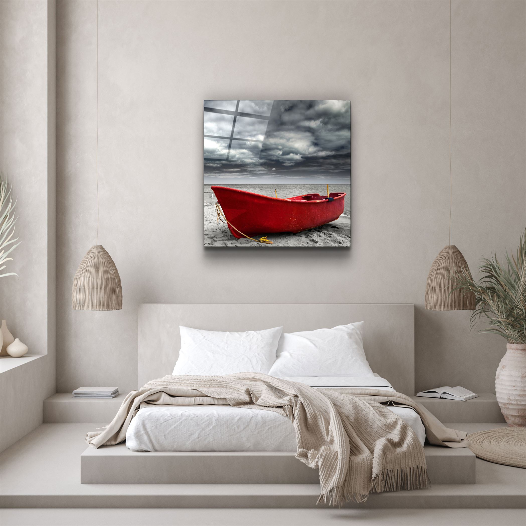 ・"Sailing Boat"・Glass Wall Art