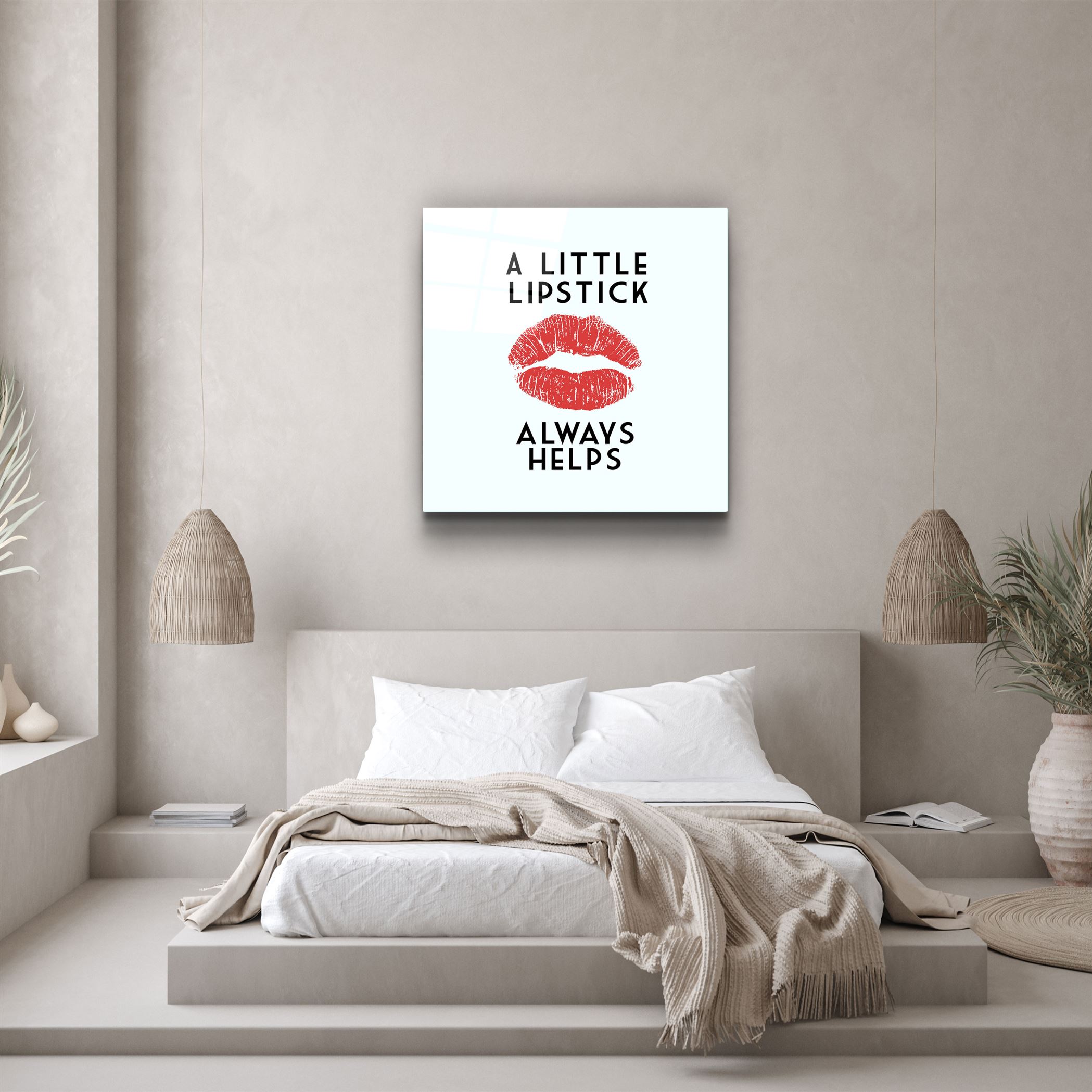 ・"Lipstick"・Glass Wall Art