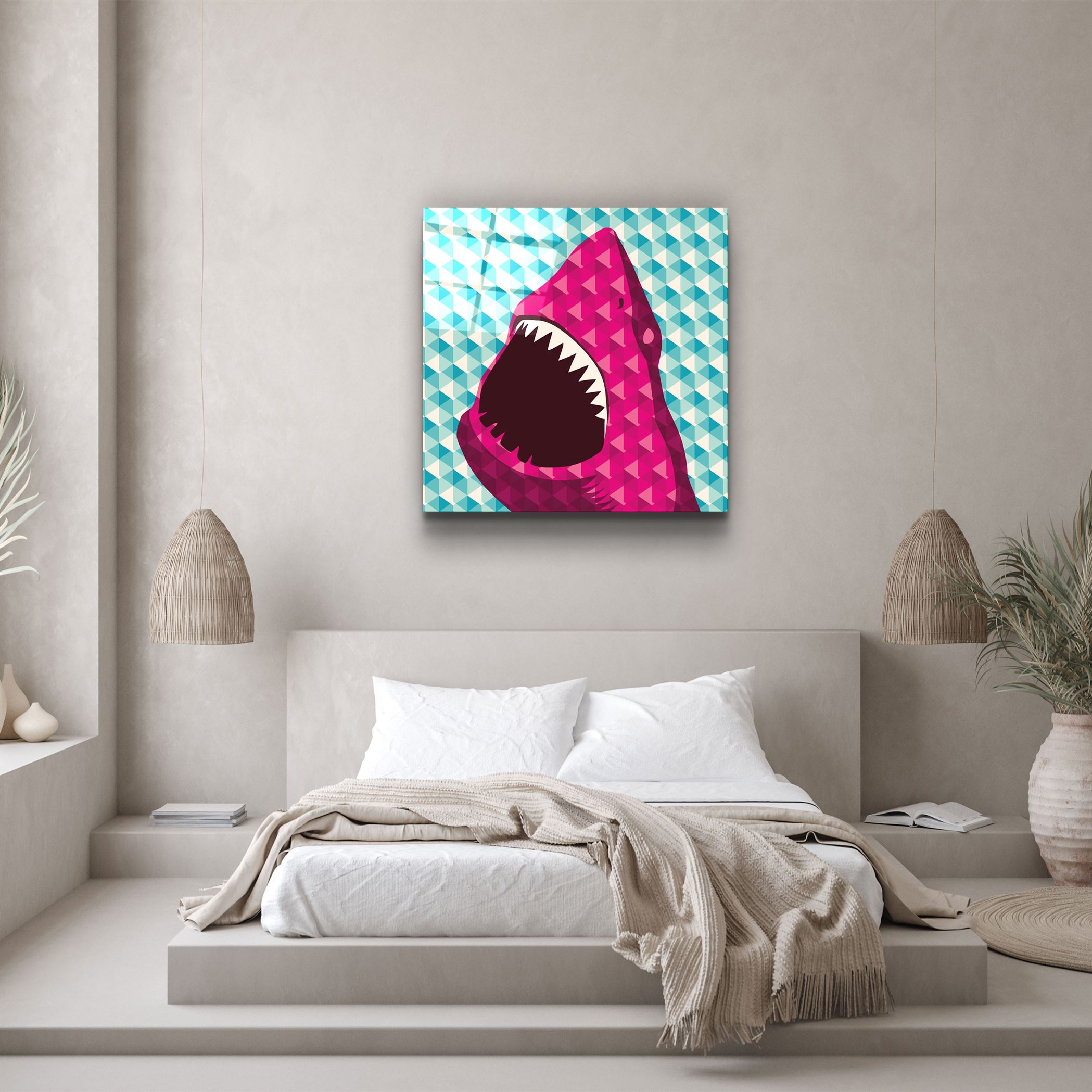 ・"Shark"・Glass Wall Art