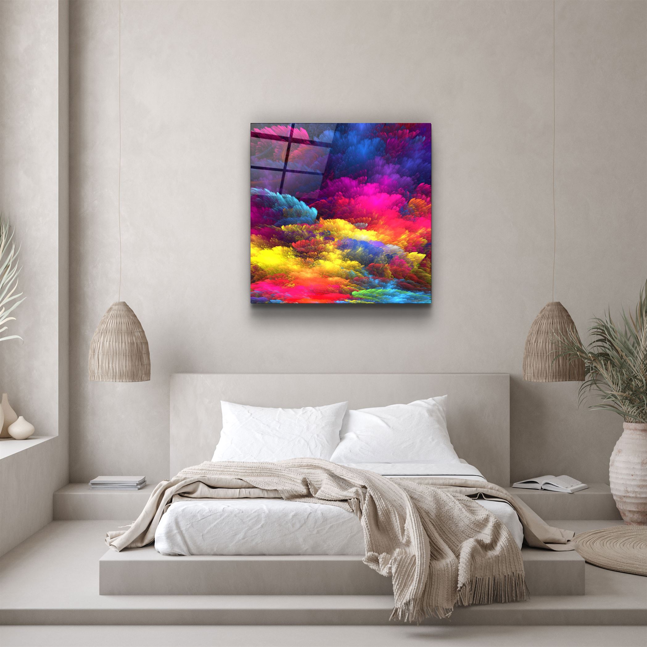 ・"Color Puff"・Art mural en verre