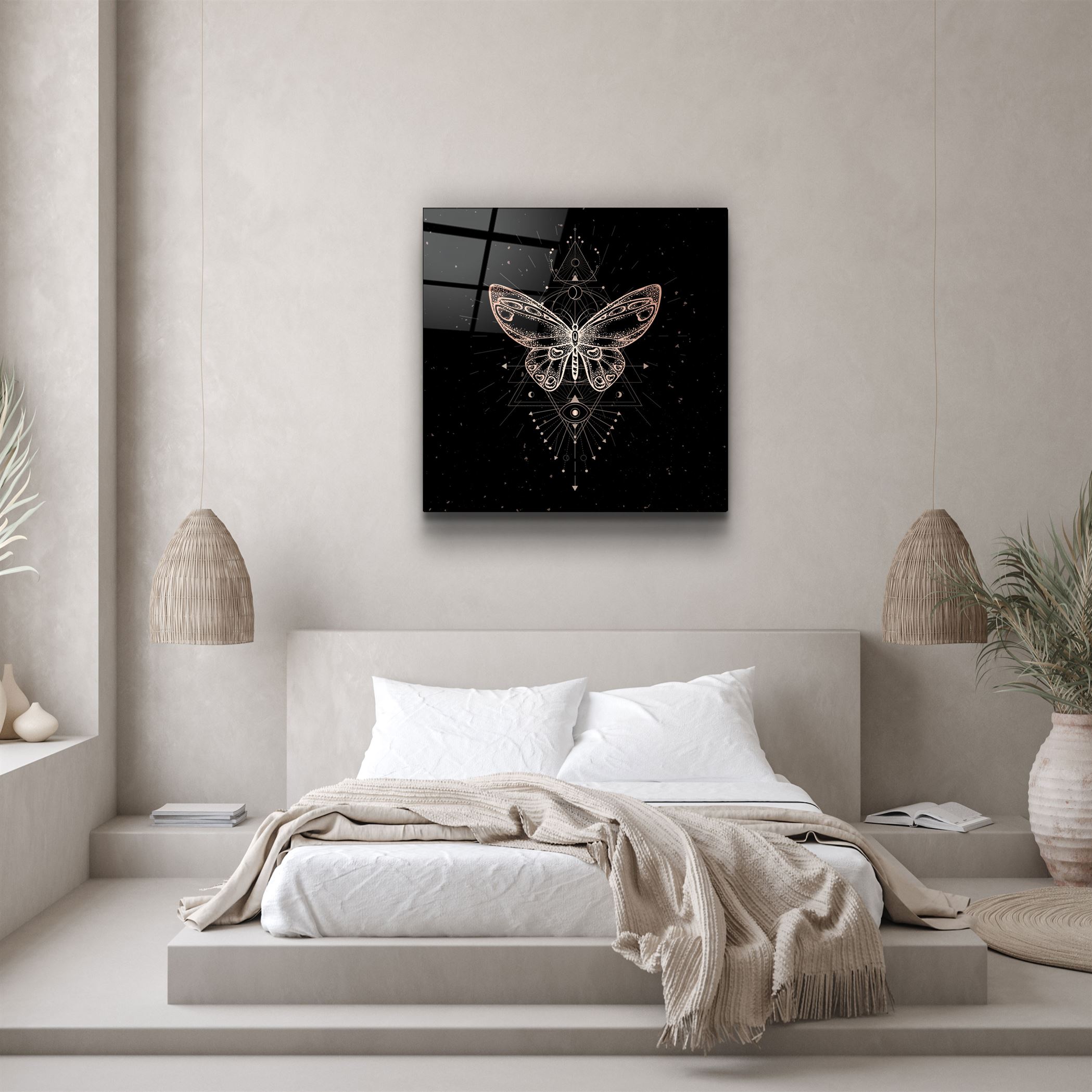 ・"Panneaux papillon"・Art mural en verre