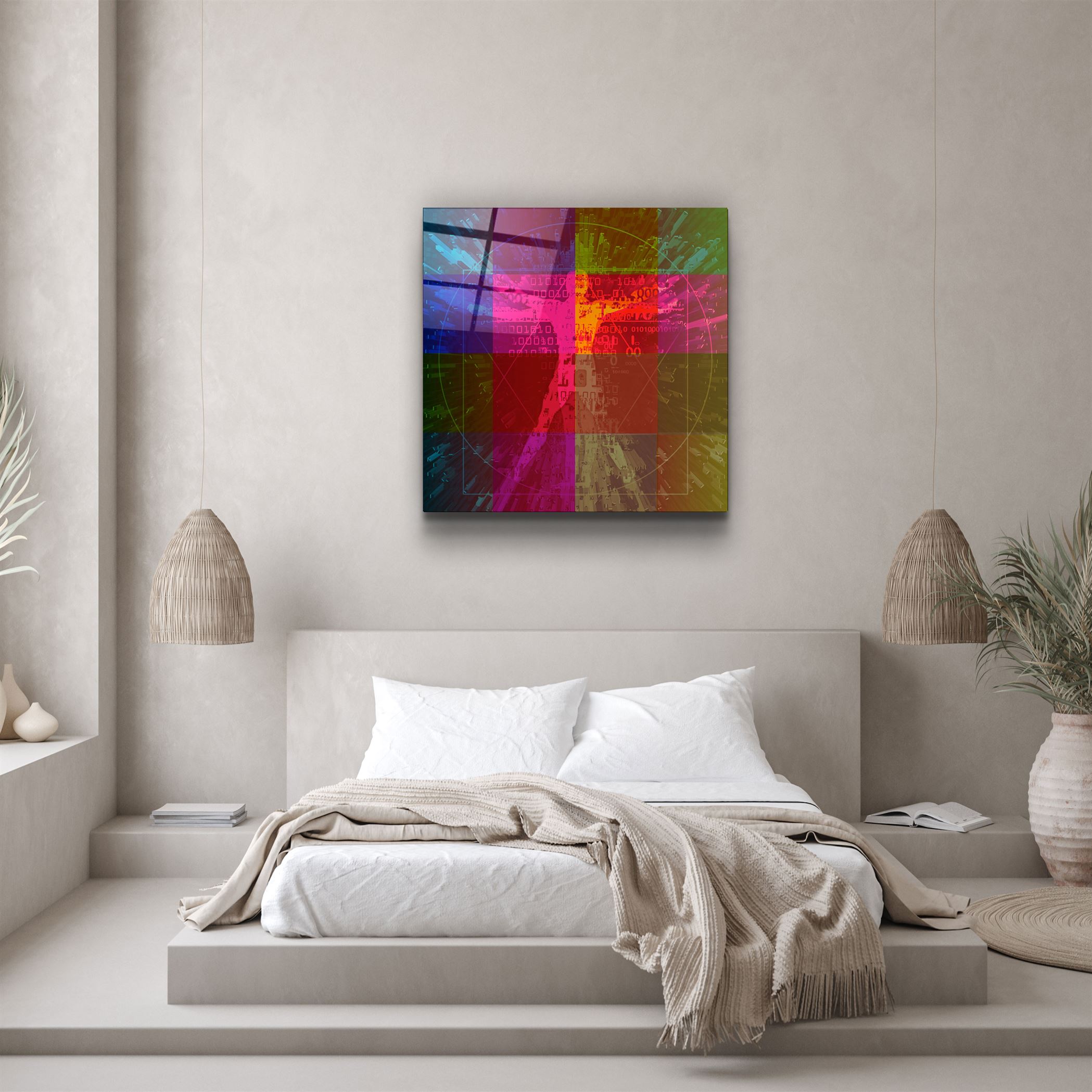 ・"Absctract Colors"・Glass Wall Art