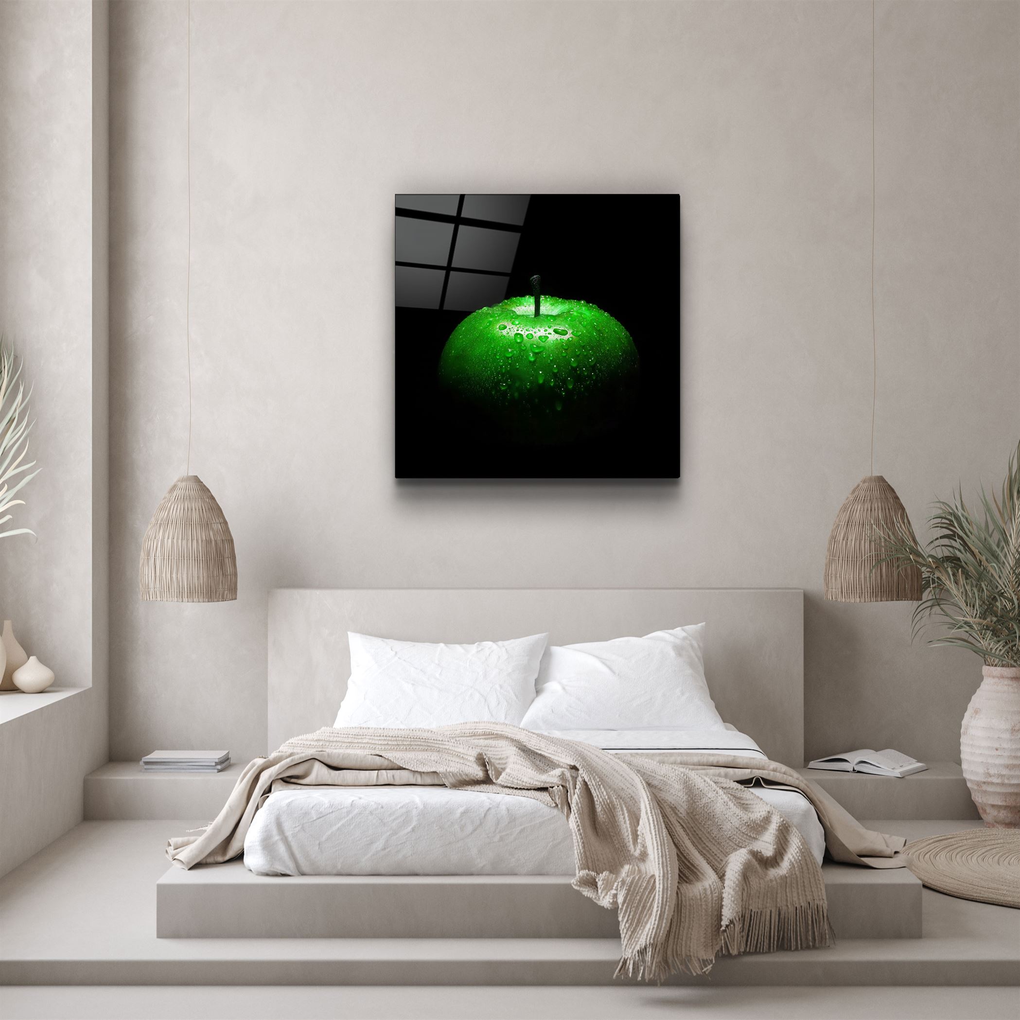 ・"Green Apple"・Glass Wall Art