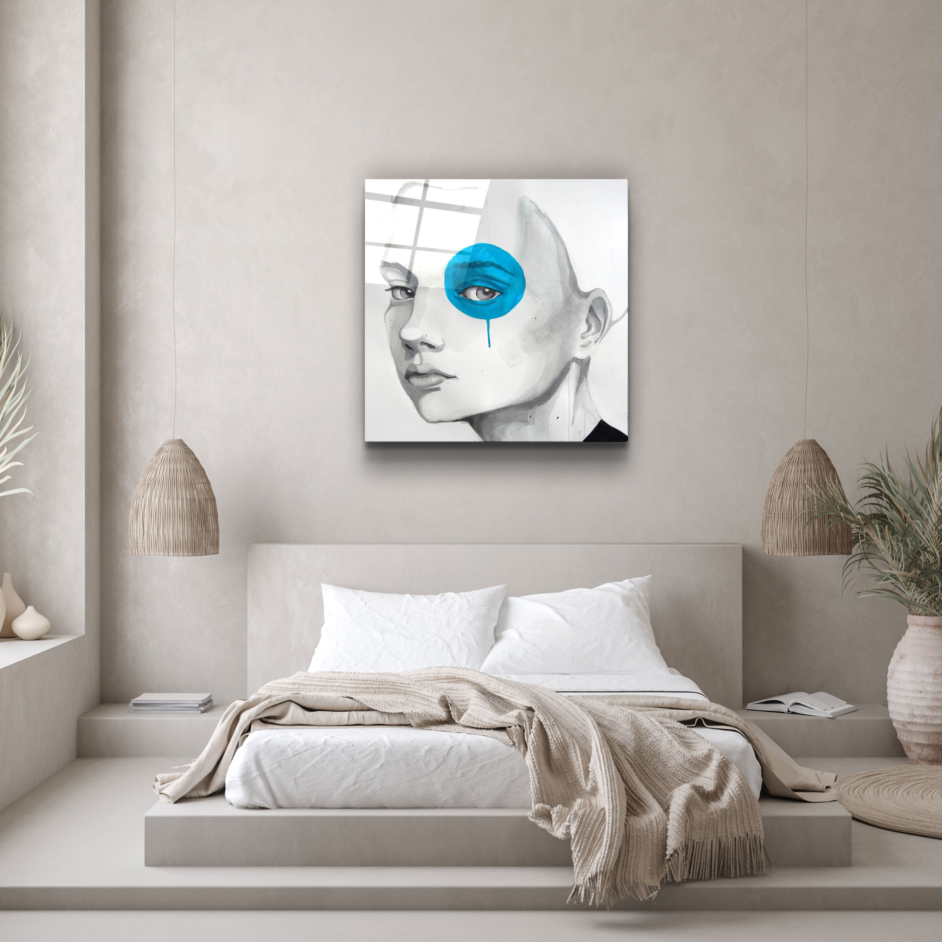 ・"Blue Eye"・Glass Wall Art