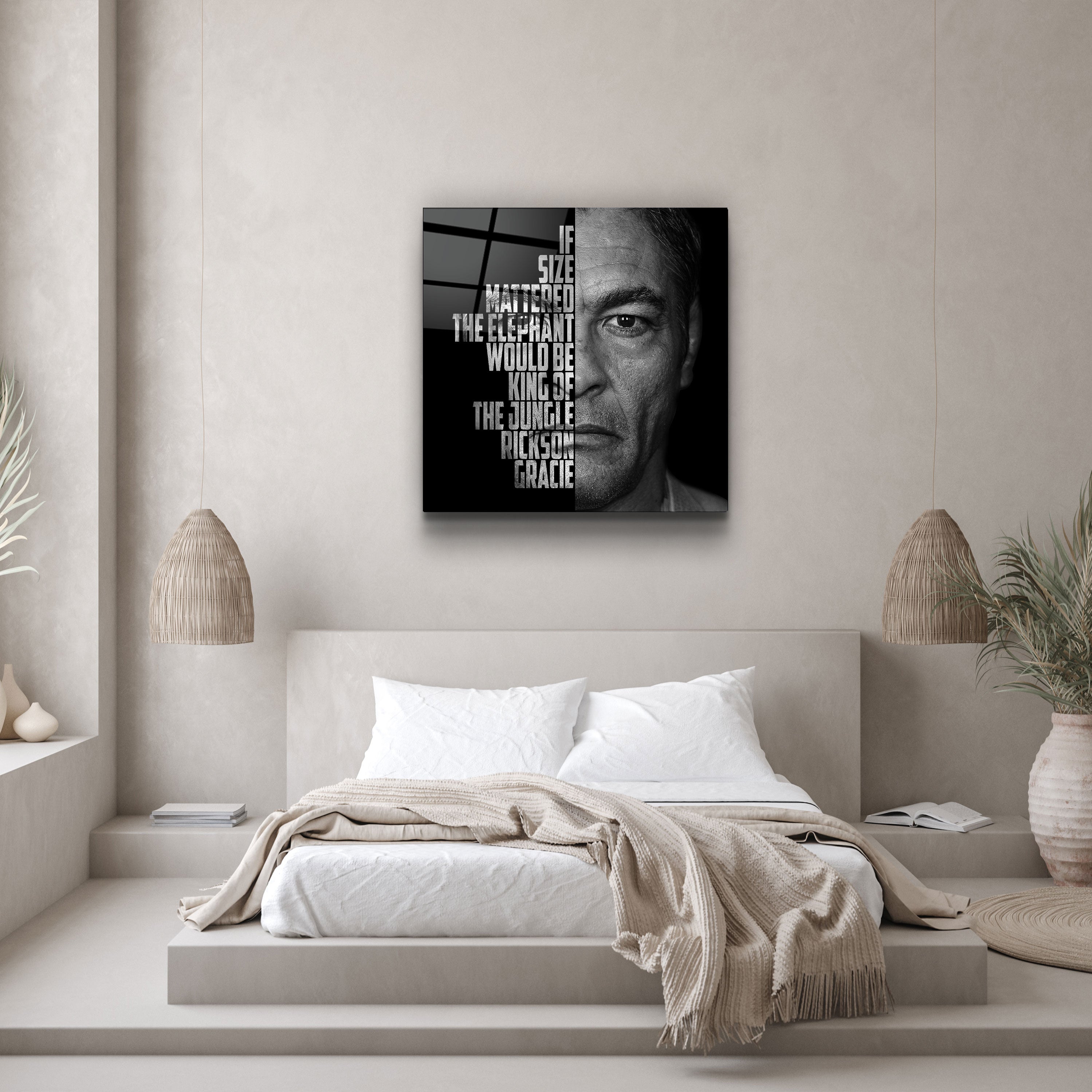 ・"Rickson Gracie"・Glass Wall Art