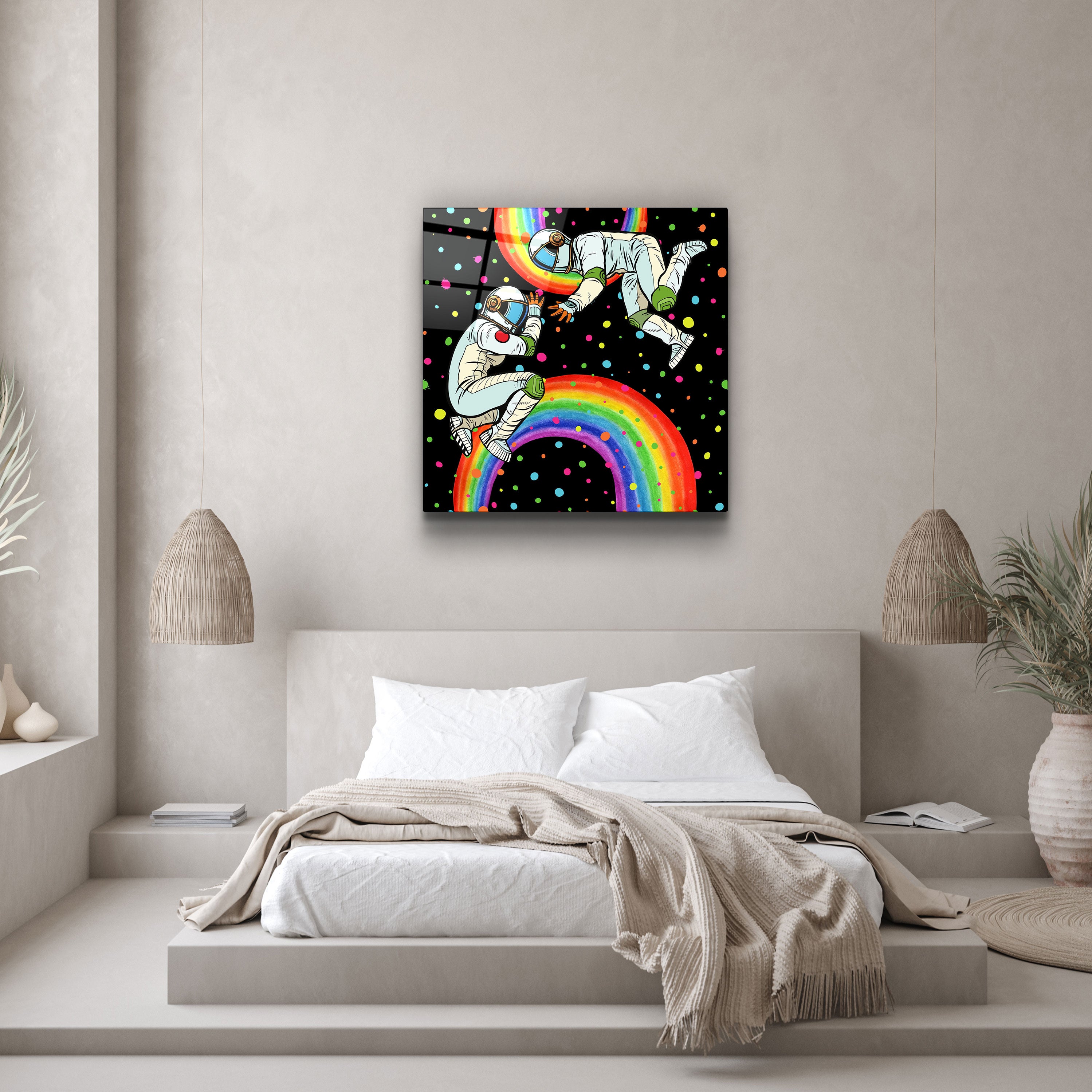 ・„Regenbogenastronauts“・<tc>Glasbild</tc>