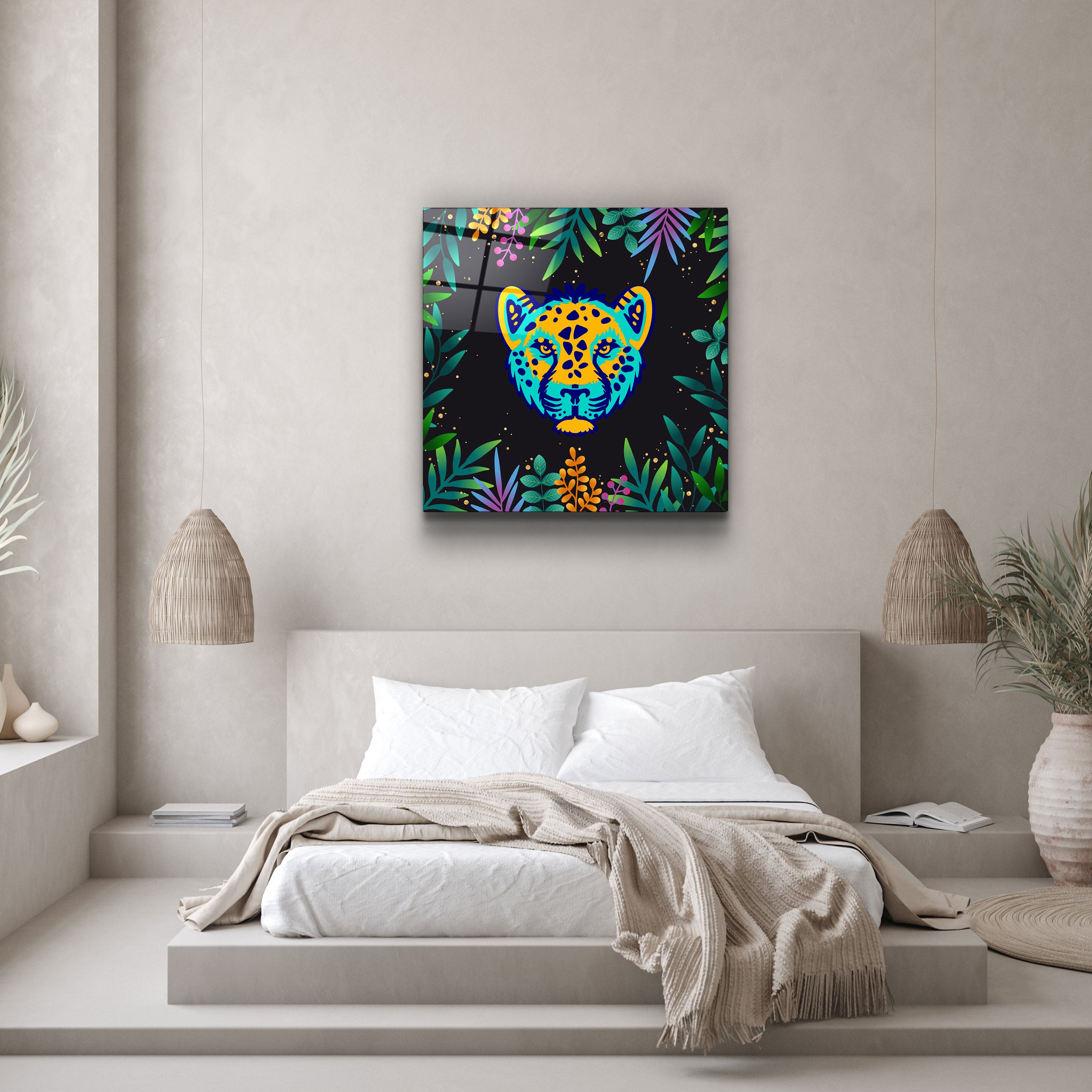 ・"Animal Republic-Cheetah"・Art mural en verre de la collection Designers