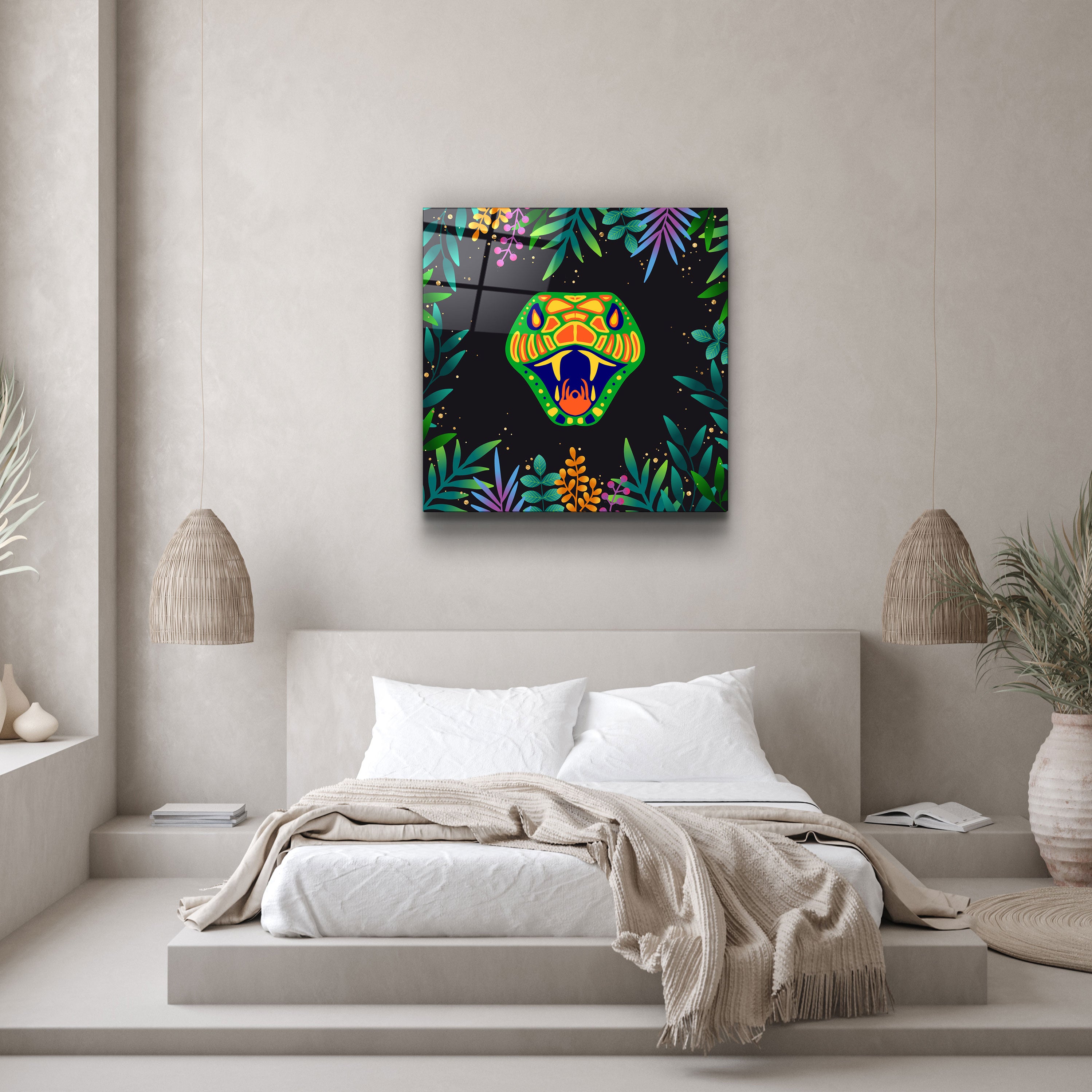 ・"Animal Republic-Serpent"・Art mural en verre de la collection Designers