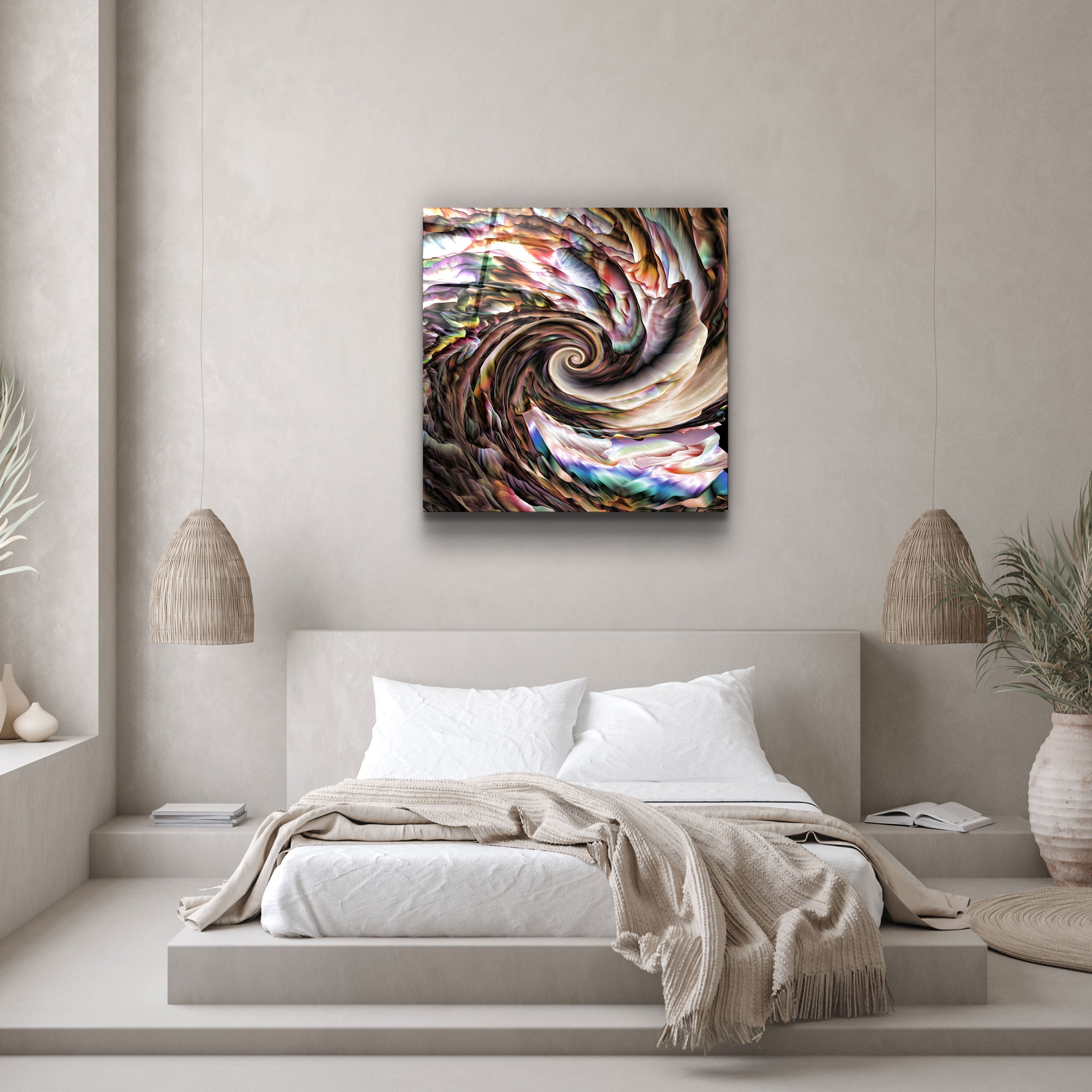 ."Whirlpool". Designer's Collection Glass Wall Art