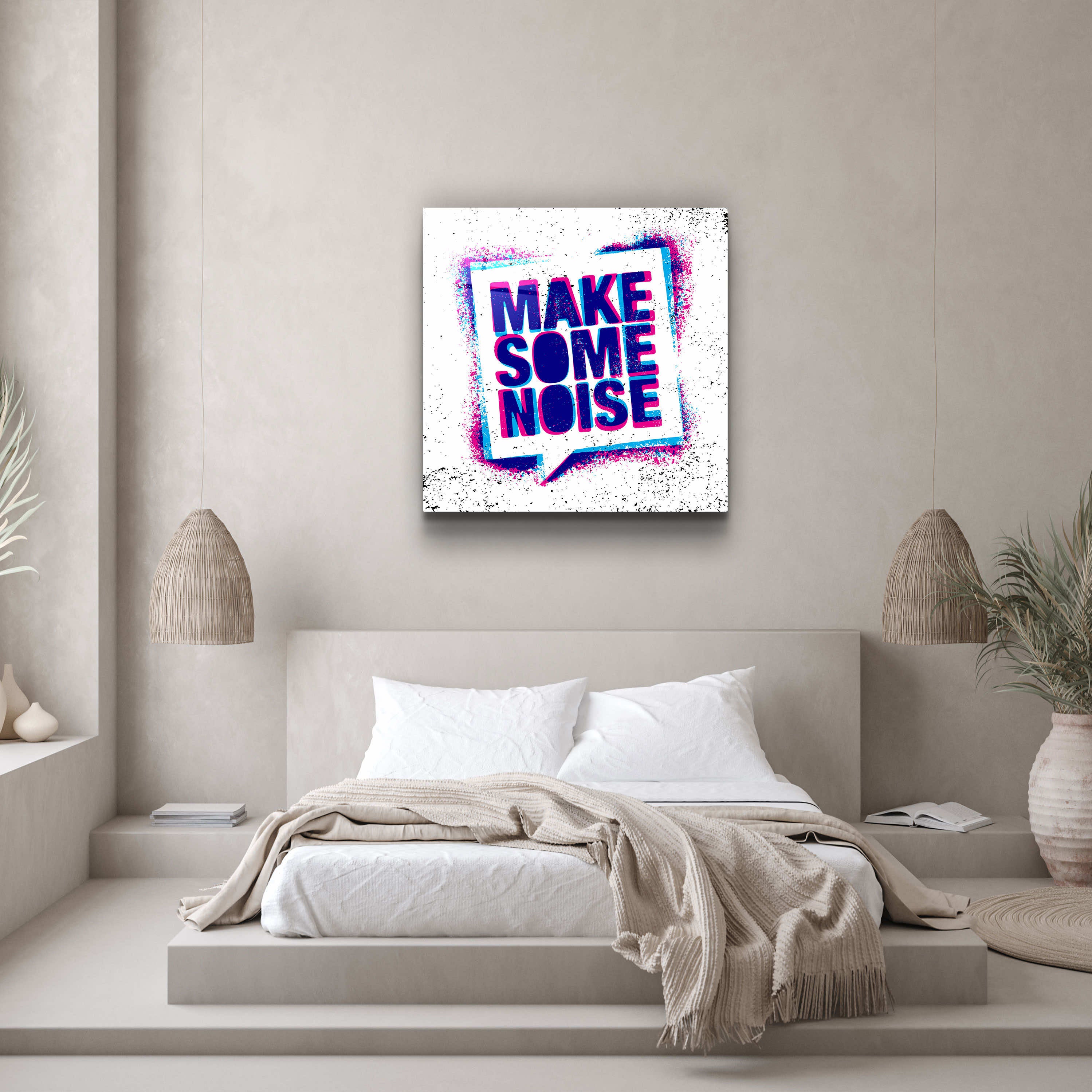 ."Make Some Noise". Designer's Collection Glass Wall Art
