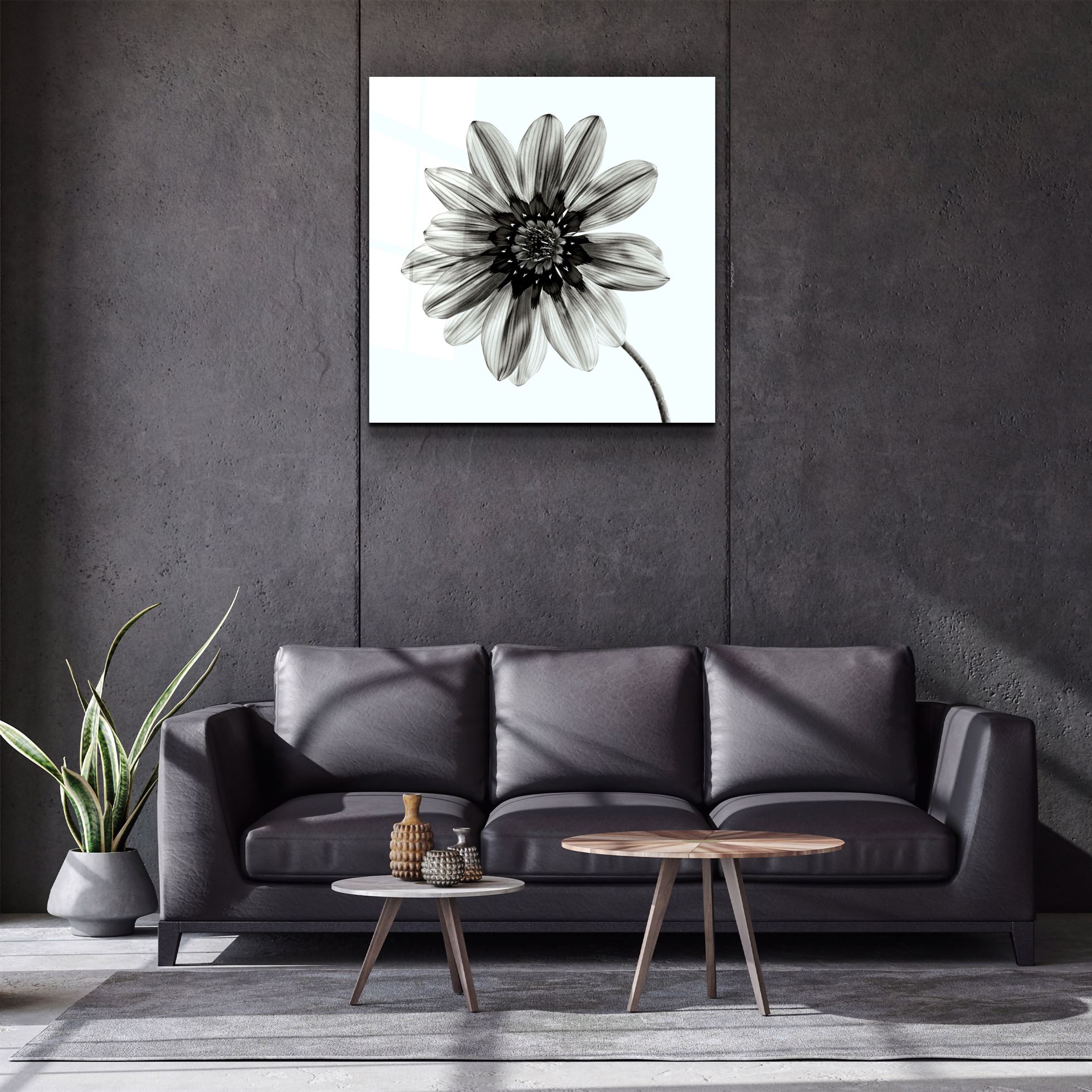 ・"Fleur"・Art mural en verre