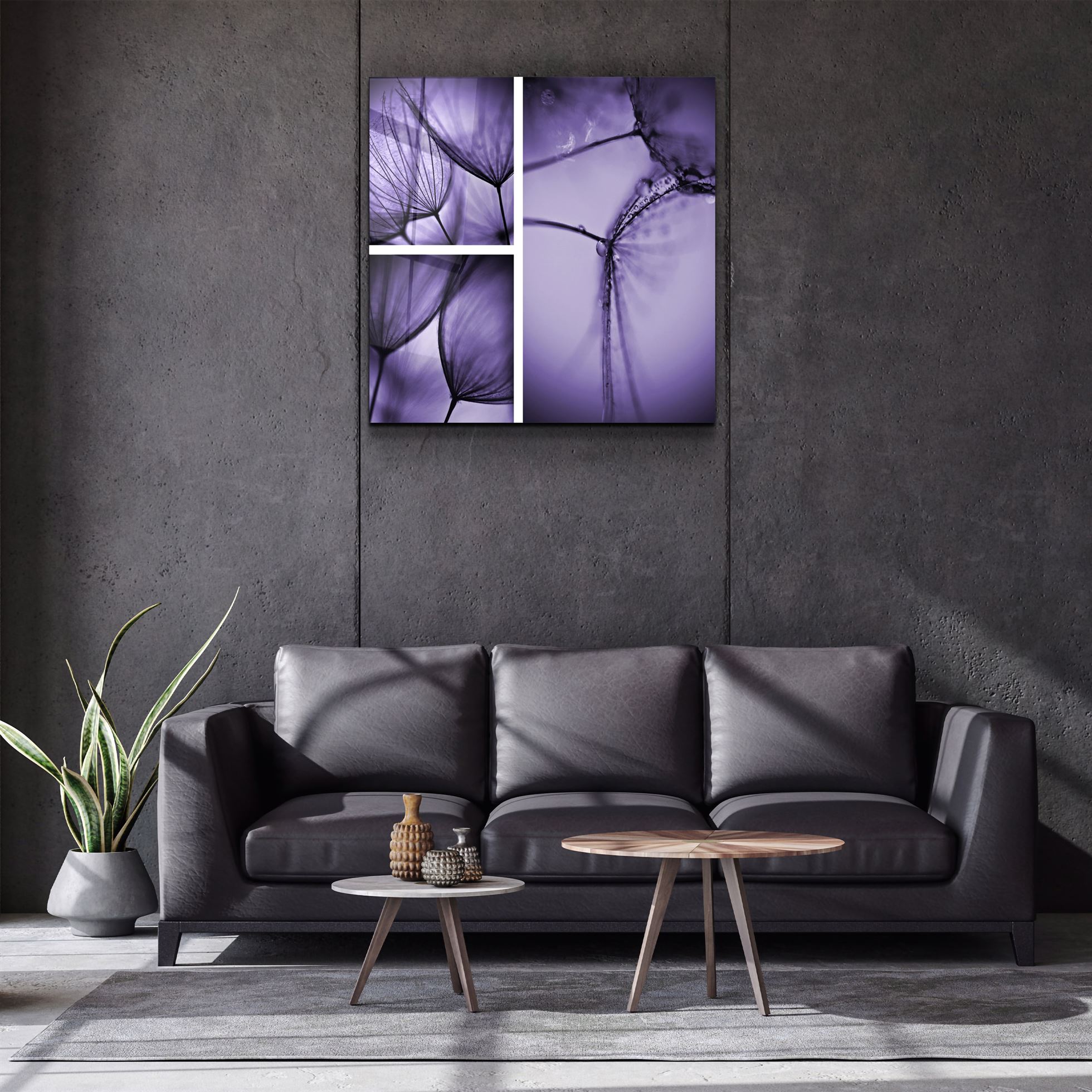 ・"Fleur"・Art mural en verre